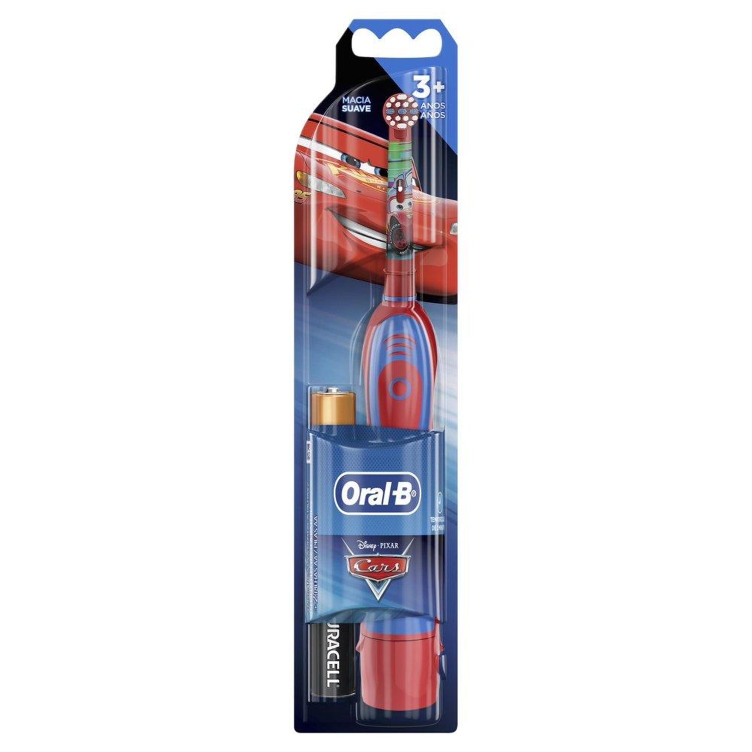 Escova Elétrica Oral-B Disney Pixar Cars + 2 Pilhas AA