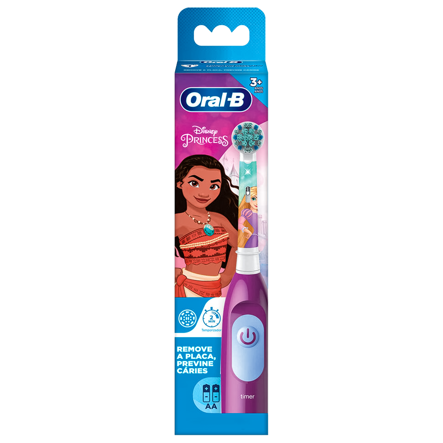 Escova Elétrica Oral-B Disney Princess + 2 Pilhas AA