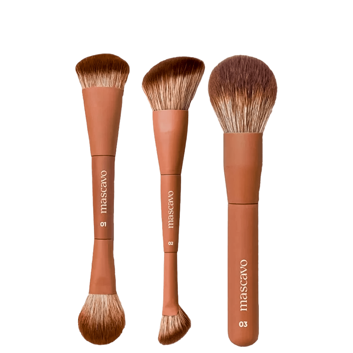Kit Mascavo Pro Series Pincel de Maquiagem 01 + 02 + Pincel 03