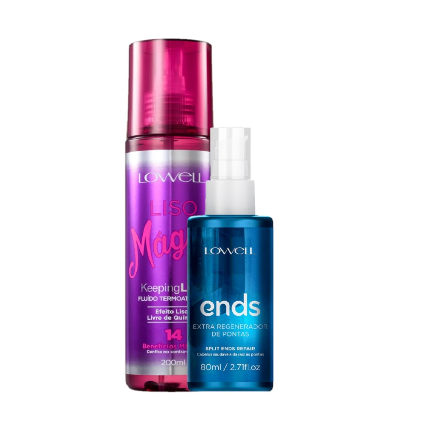 Kit Lowell Liso Mágico + Ends (2 Produtos)