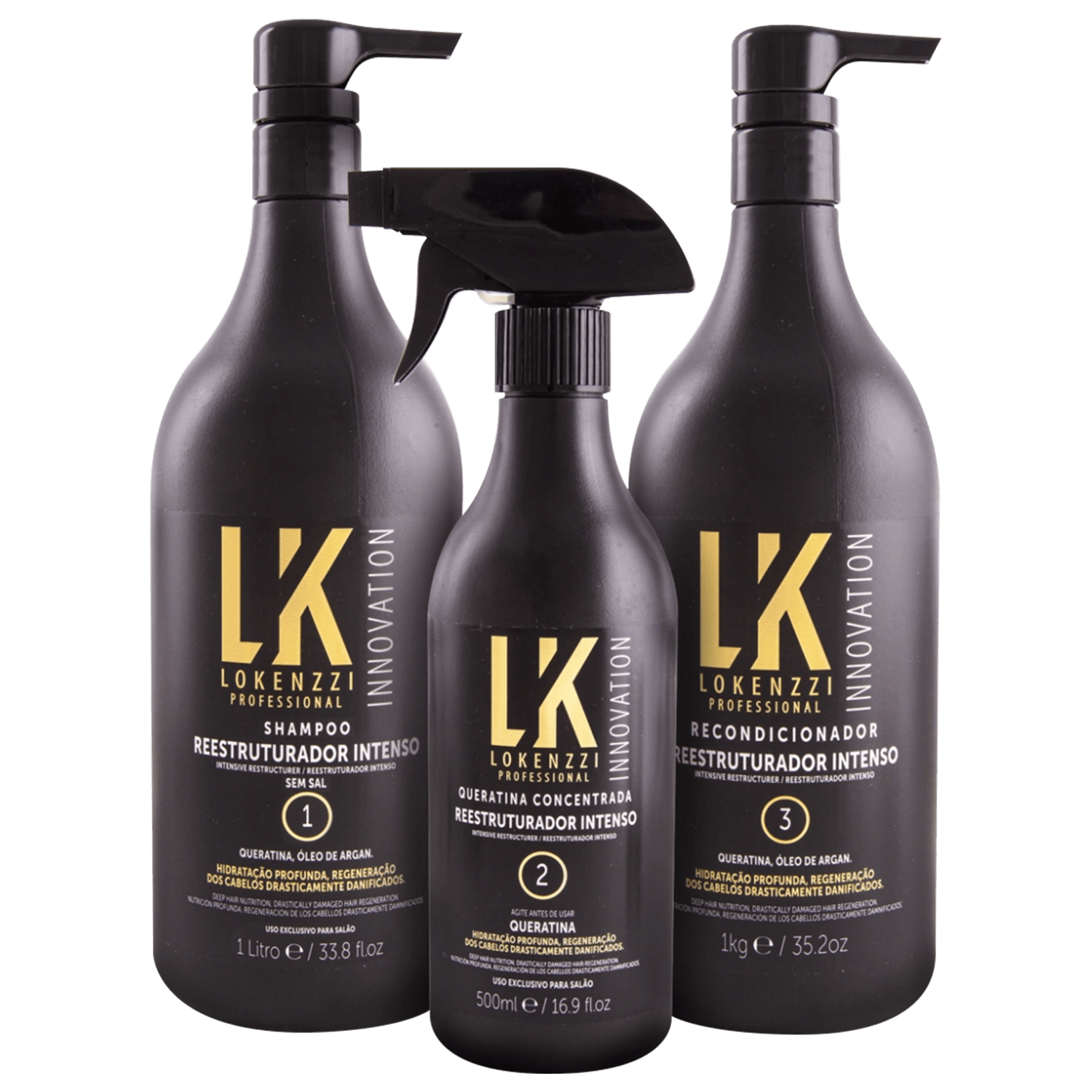 Kit Lokenzzi Reestruturador Intenso Salon (3 Produtos)