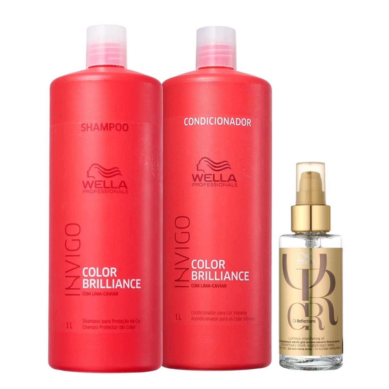 Kit Wella Professionals Color Brilliance + Oil Reflections (3 Produtos)