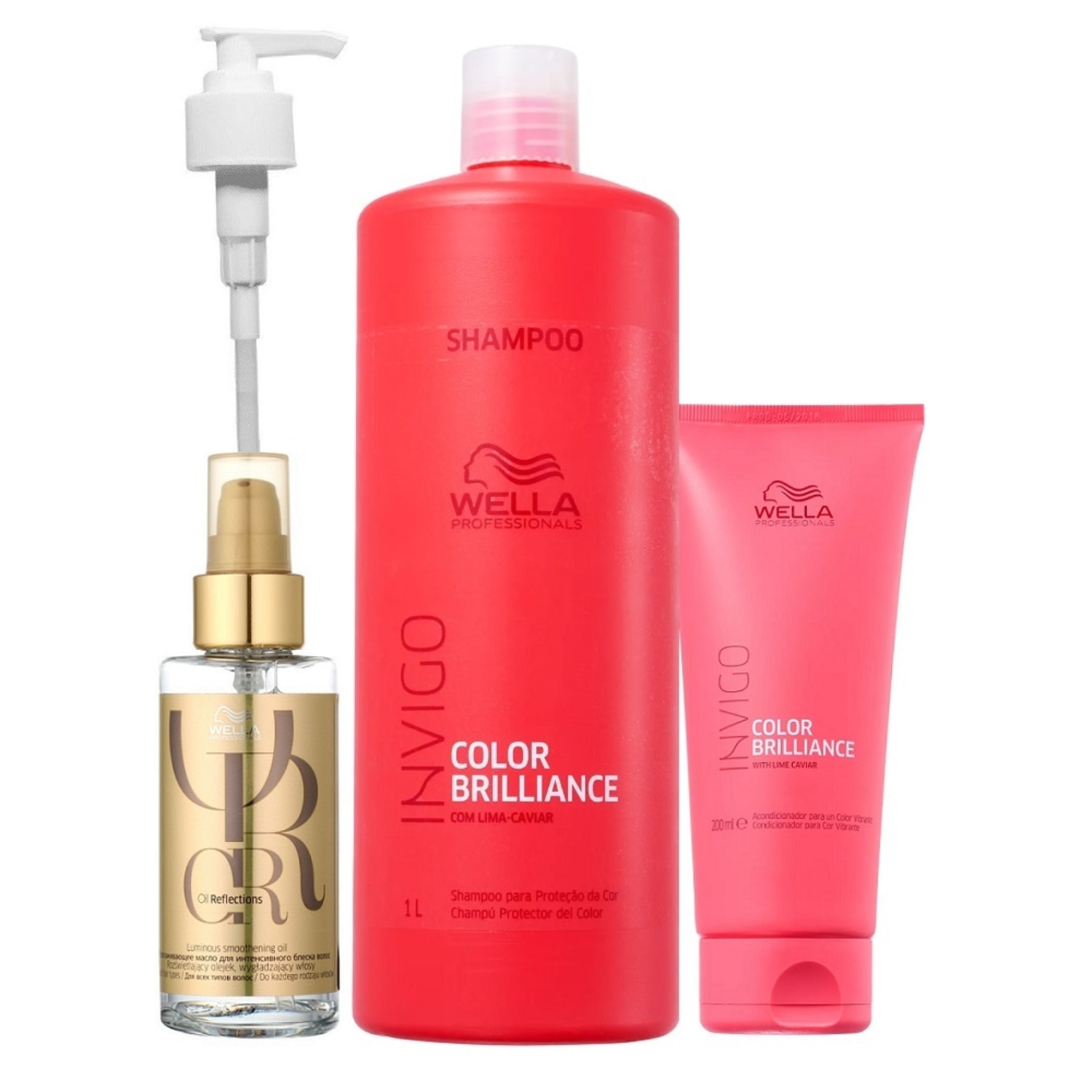 Kit Wella Professionals Brilliance Reflections + Válvula Pump (3 Produtos)