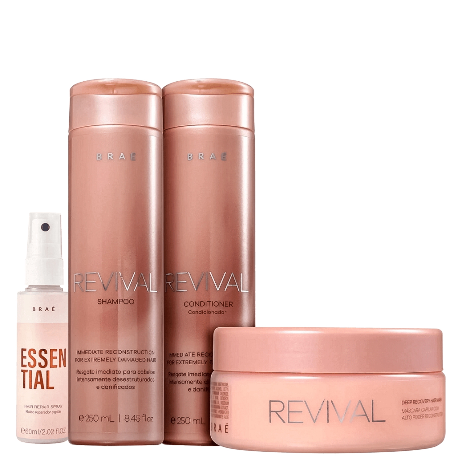 Kit Braé Essential Hair Repair Revival (4 Produtos)