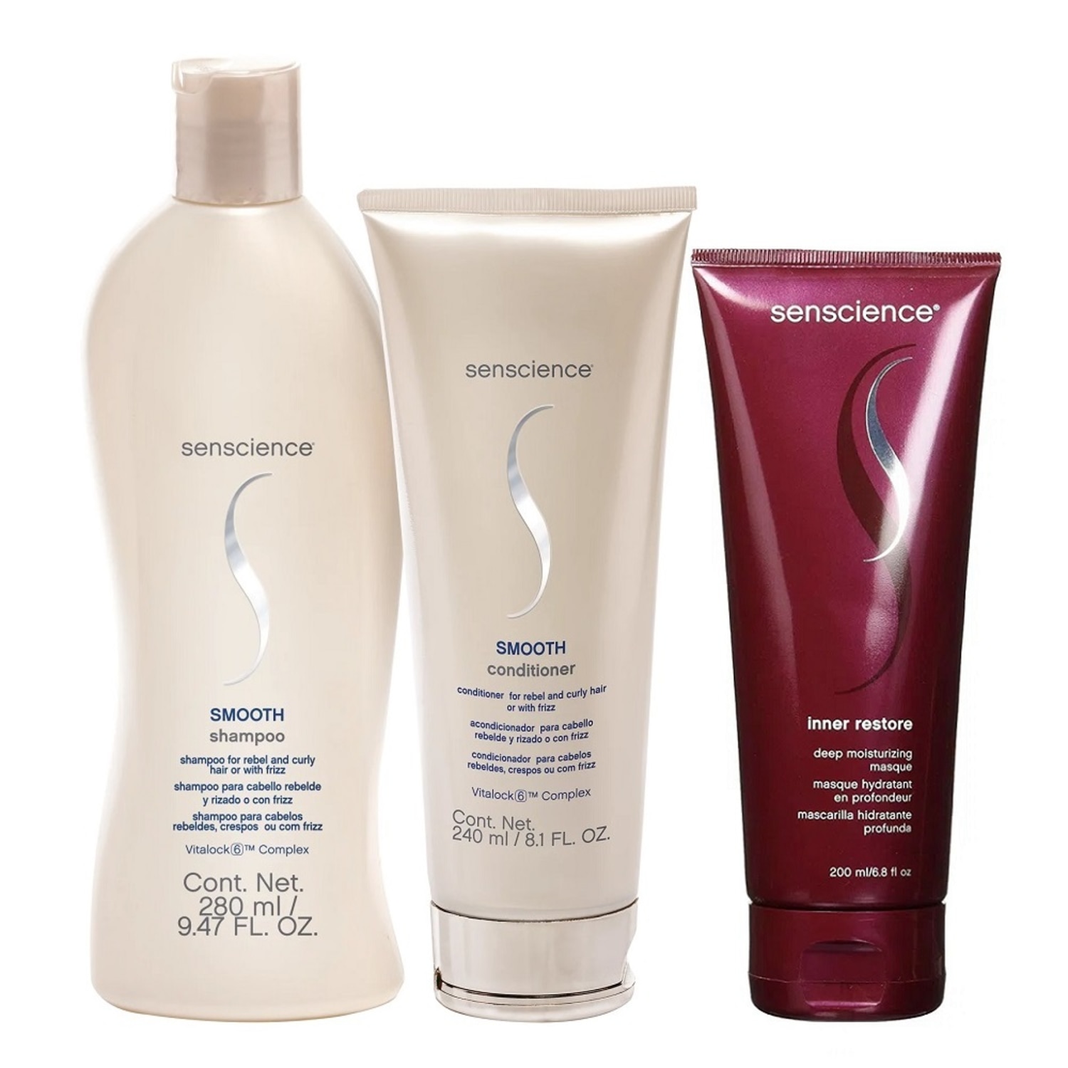Kit Senscience Smooth & Inner Restore Deep Moisturizing (3 Produtos)