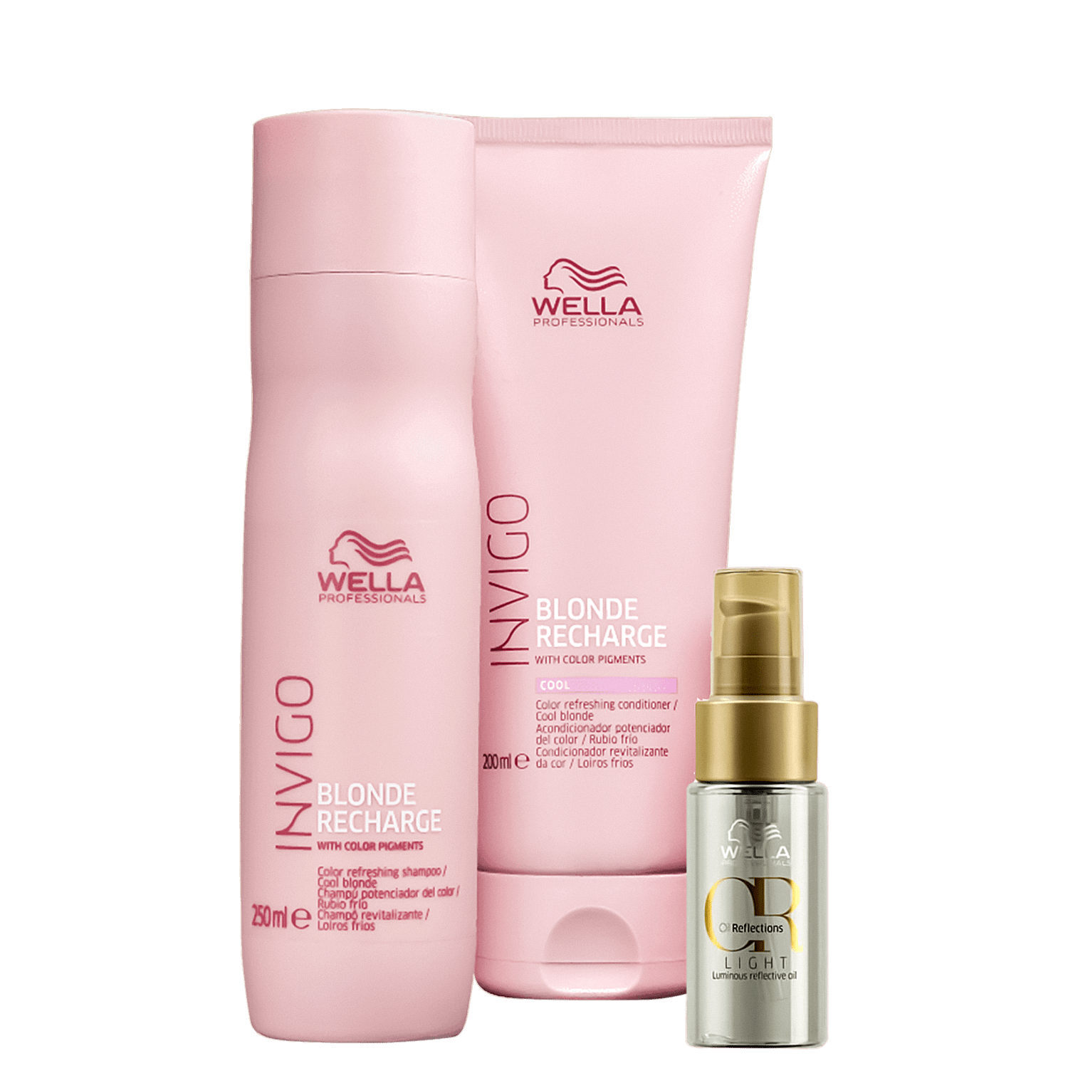 Kit Wella Professionals Blonde Recharge Reflections Light Trio (3 Produtos)