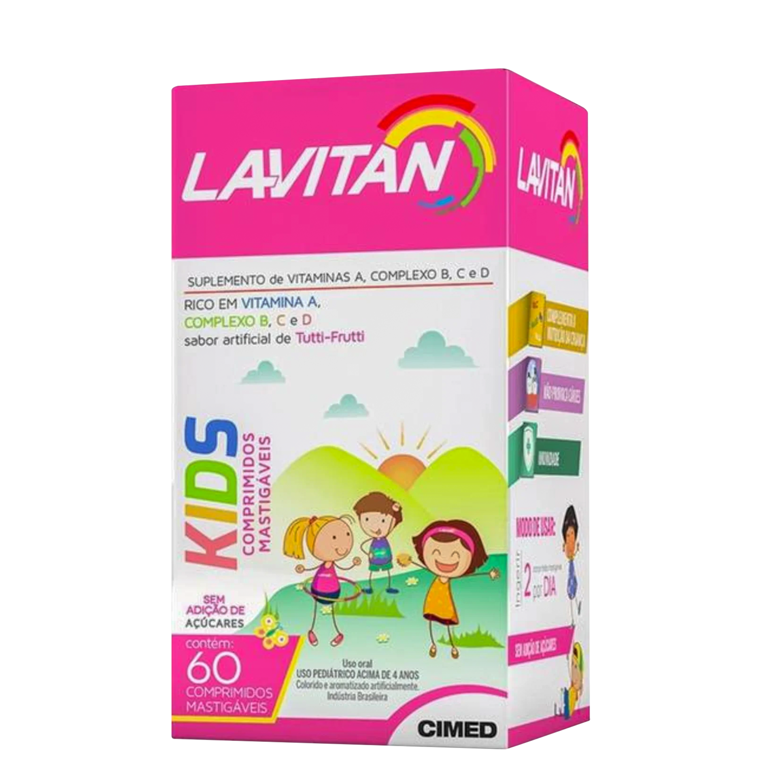 Cimed Lavitan Kids Sabor Tutti-Frutti - Suplemento Vitamínico (60 Cápsulas)
