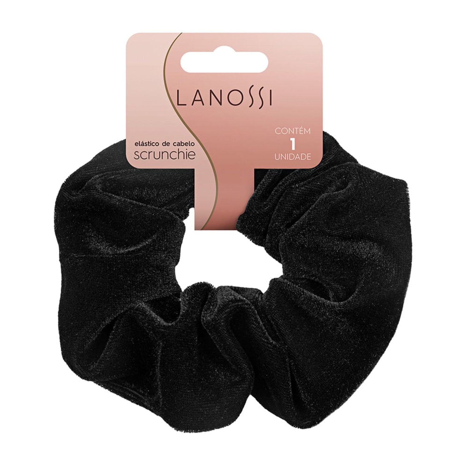 Lanossi Black Velvet - Elástico de Cabelo Scrunchie