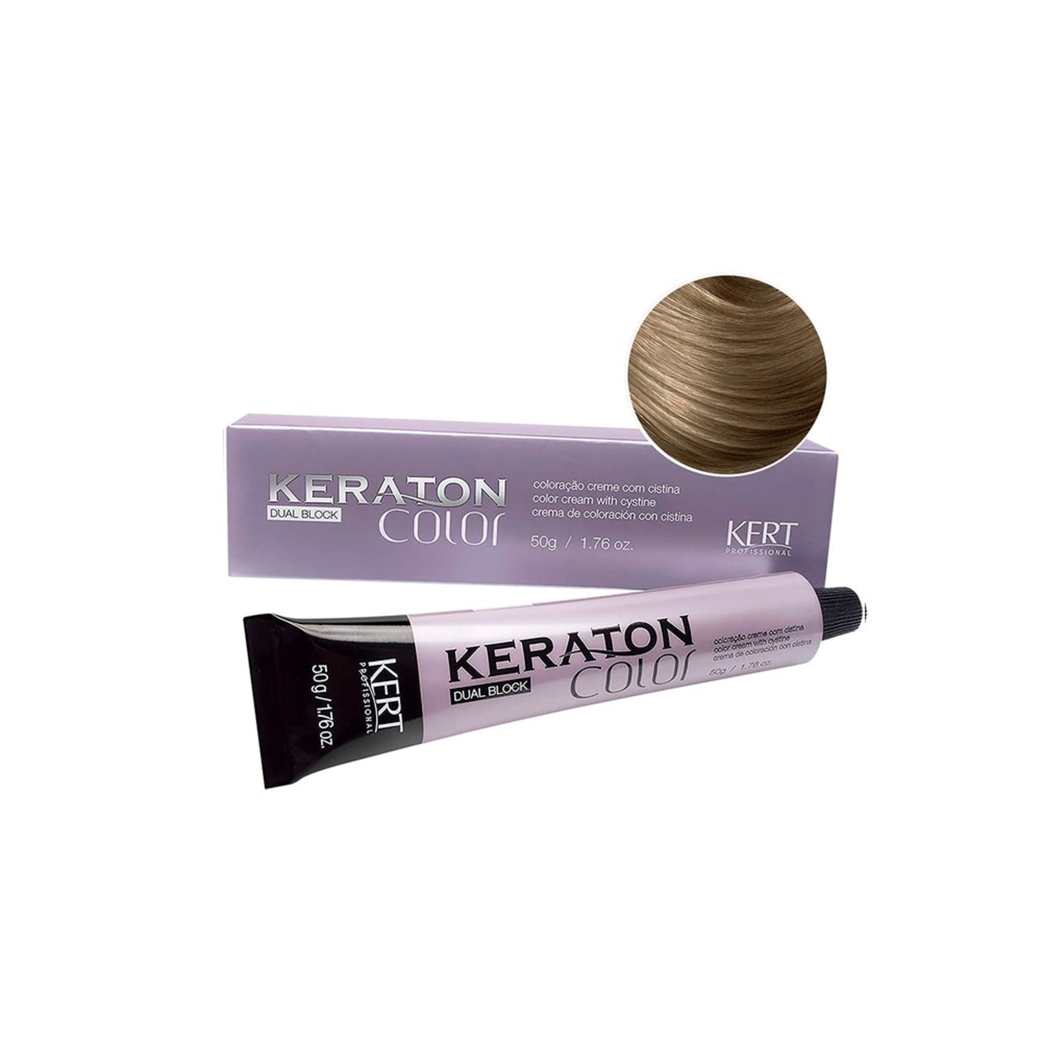 Keraton Color Dual Block 7.1 Louro Acinzentado - Coloração Permanente 50g