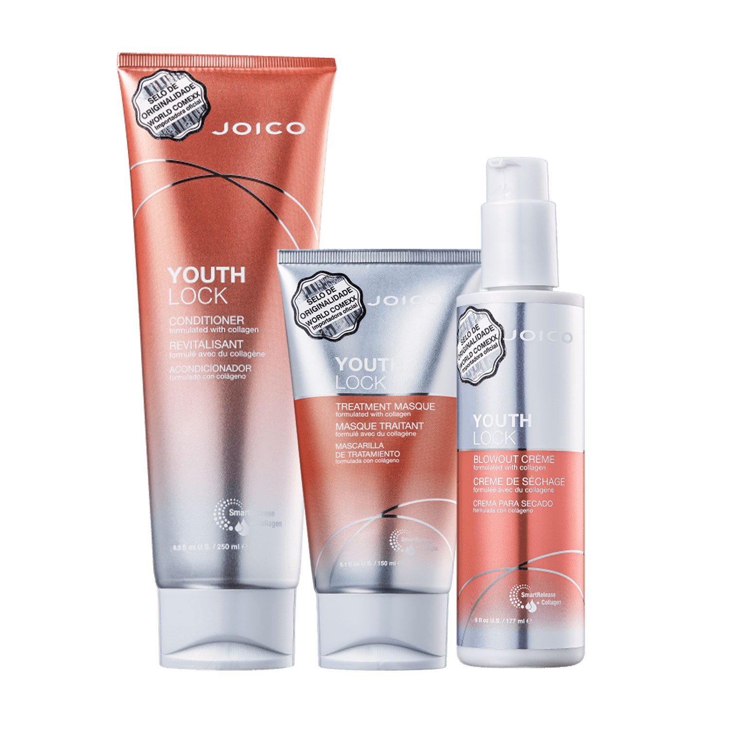 Kit Joico Youthlock Collagen Finish (3 Produtos)