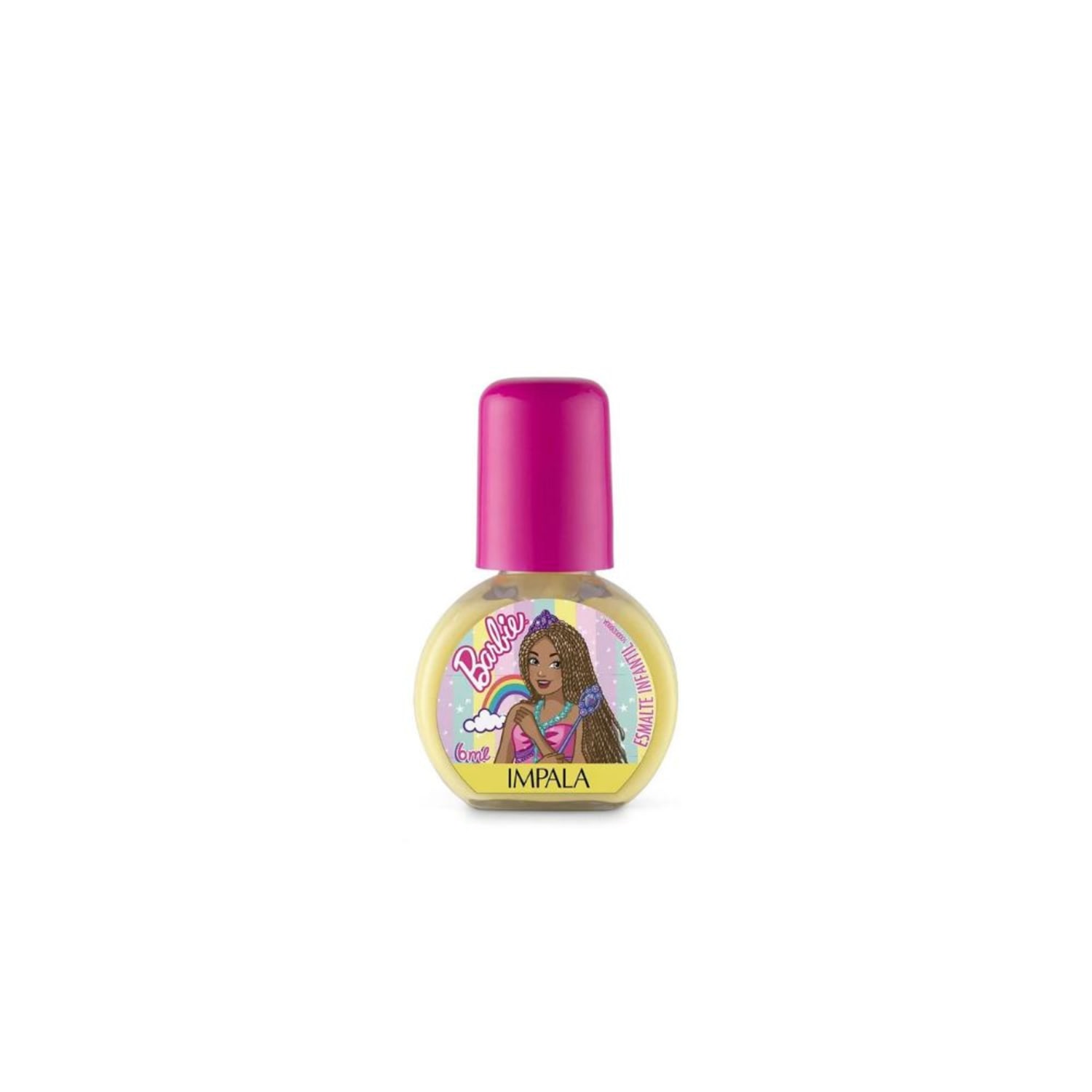 Impala Esmalte Infantil linha da Barbie sai com agua 6ml Cor:Além do arco-íris
