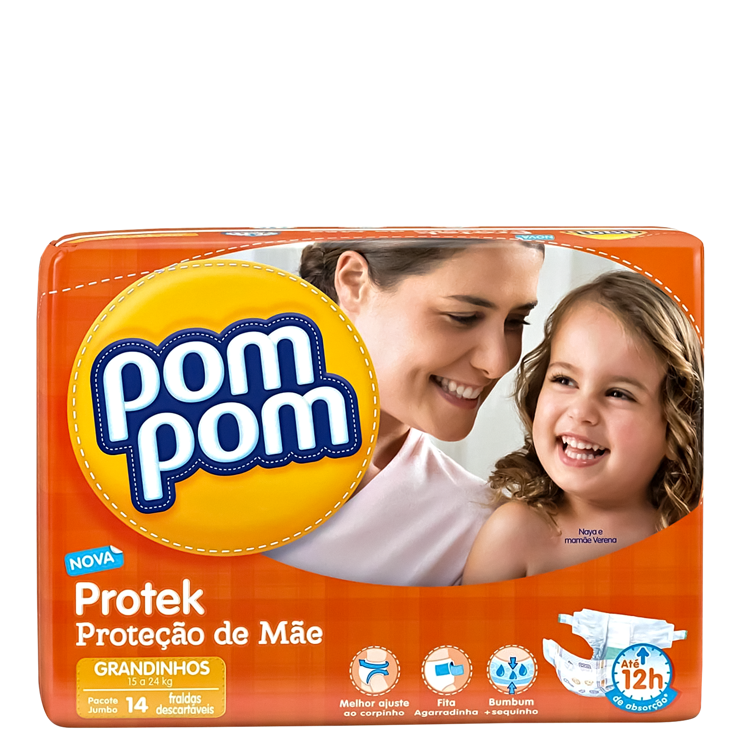 Pom Pom Protek Grandinhos - Fralda (14 Unidades)
