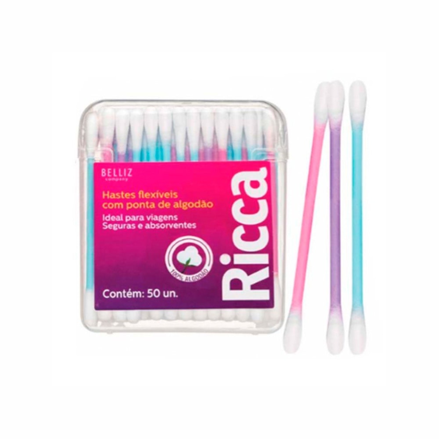 Ricca Travel - Hastes Flexíveis (50 Unidades)