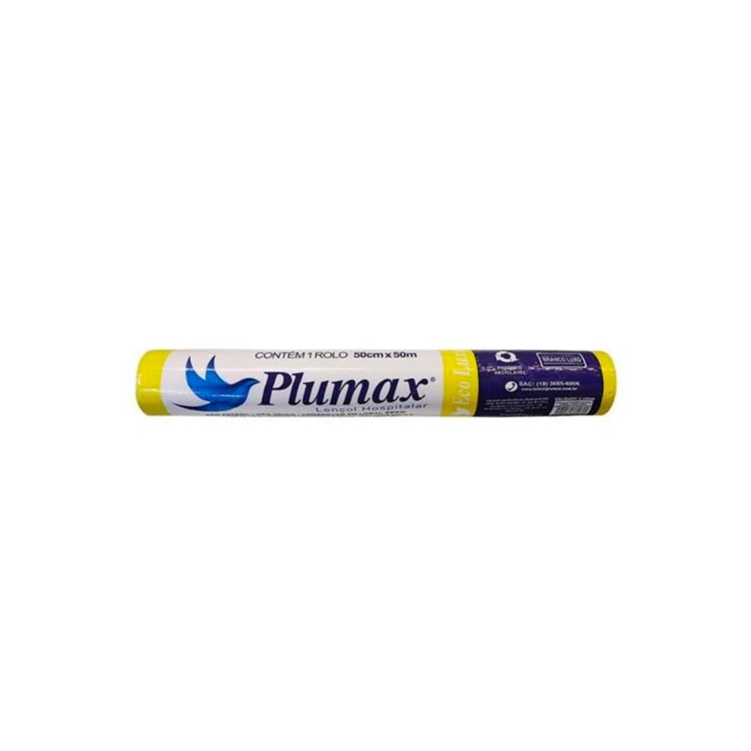 Plumax Eco Luxo 50cmx50m - Lençol Hospitalar