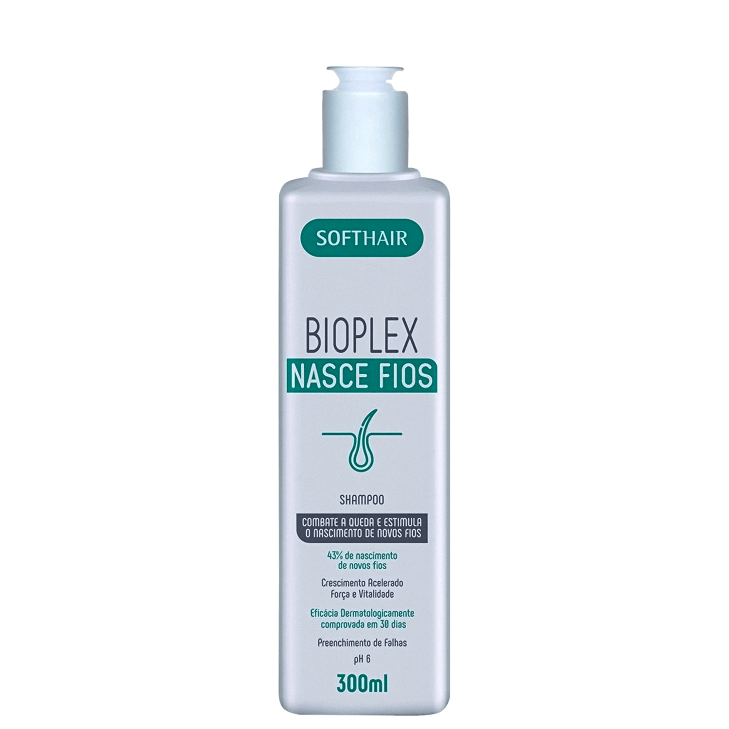 Soft Hair Bioplex Nasce Fios  - Shampoo 300ml