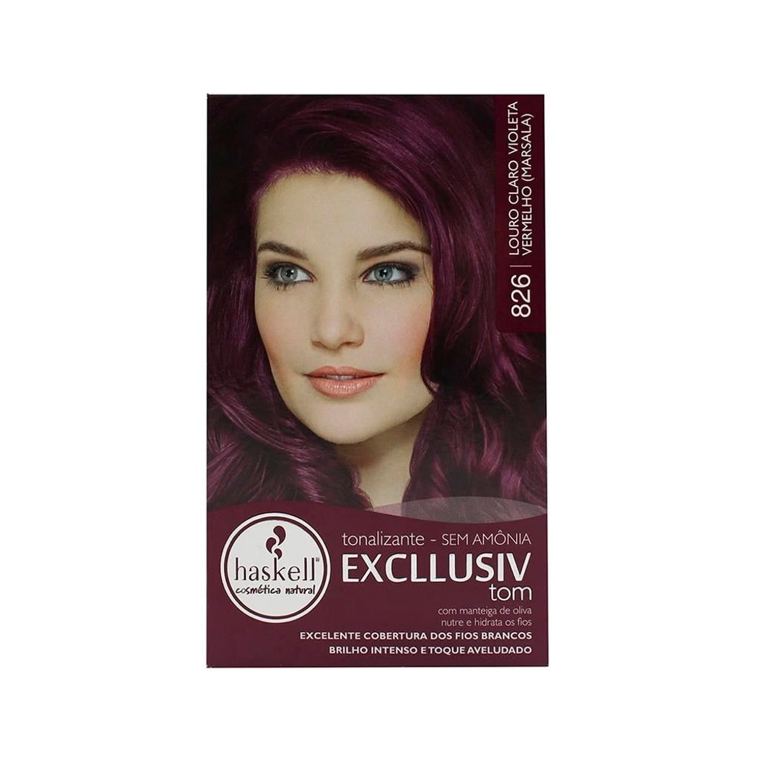 Haskell Excllusiv Tom 826 Louro Claro Violeta Vermelho - Tonalizante