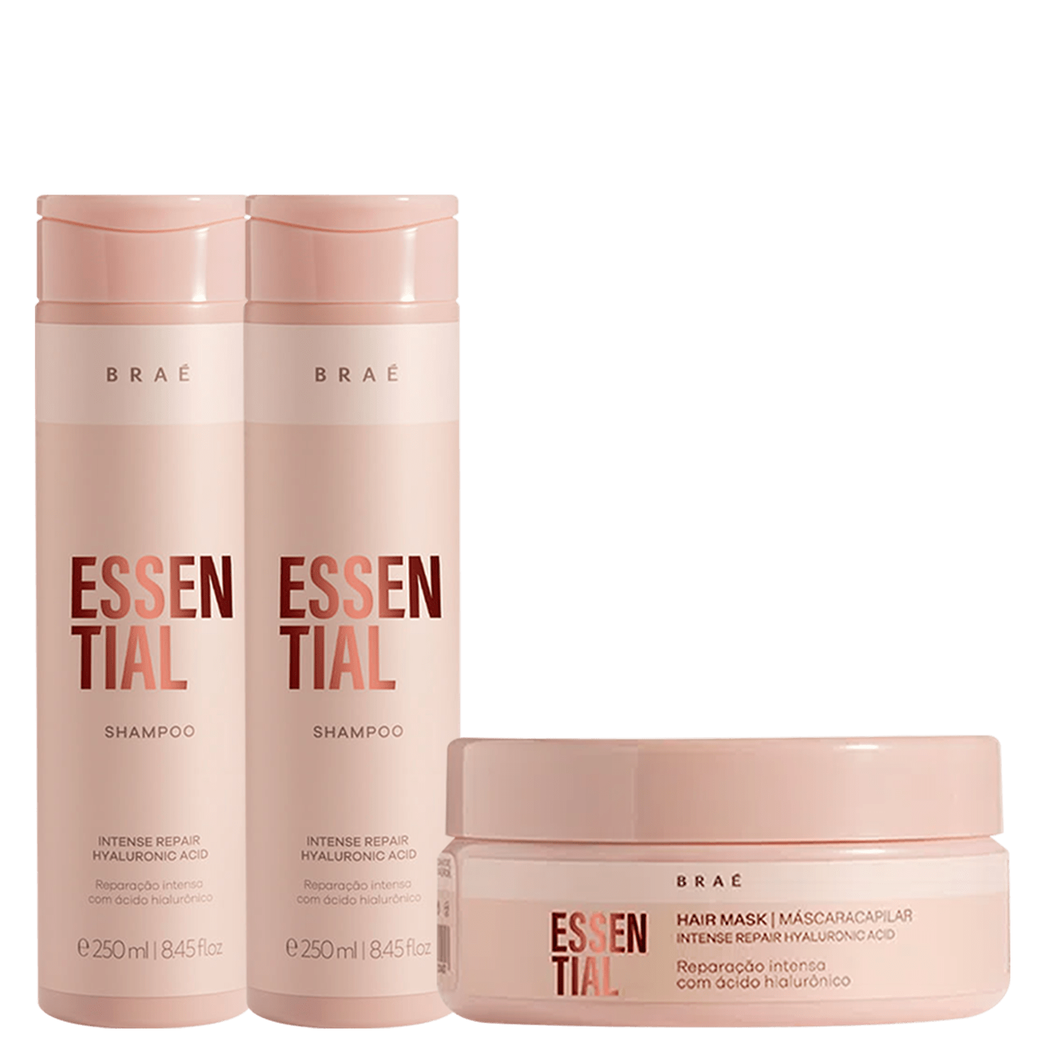 Kit Braé Essential Limpa e Repara (3 Produtos)