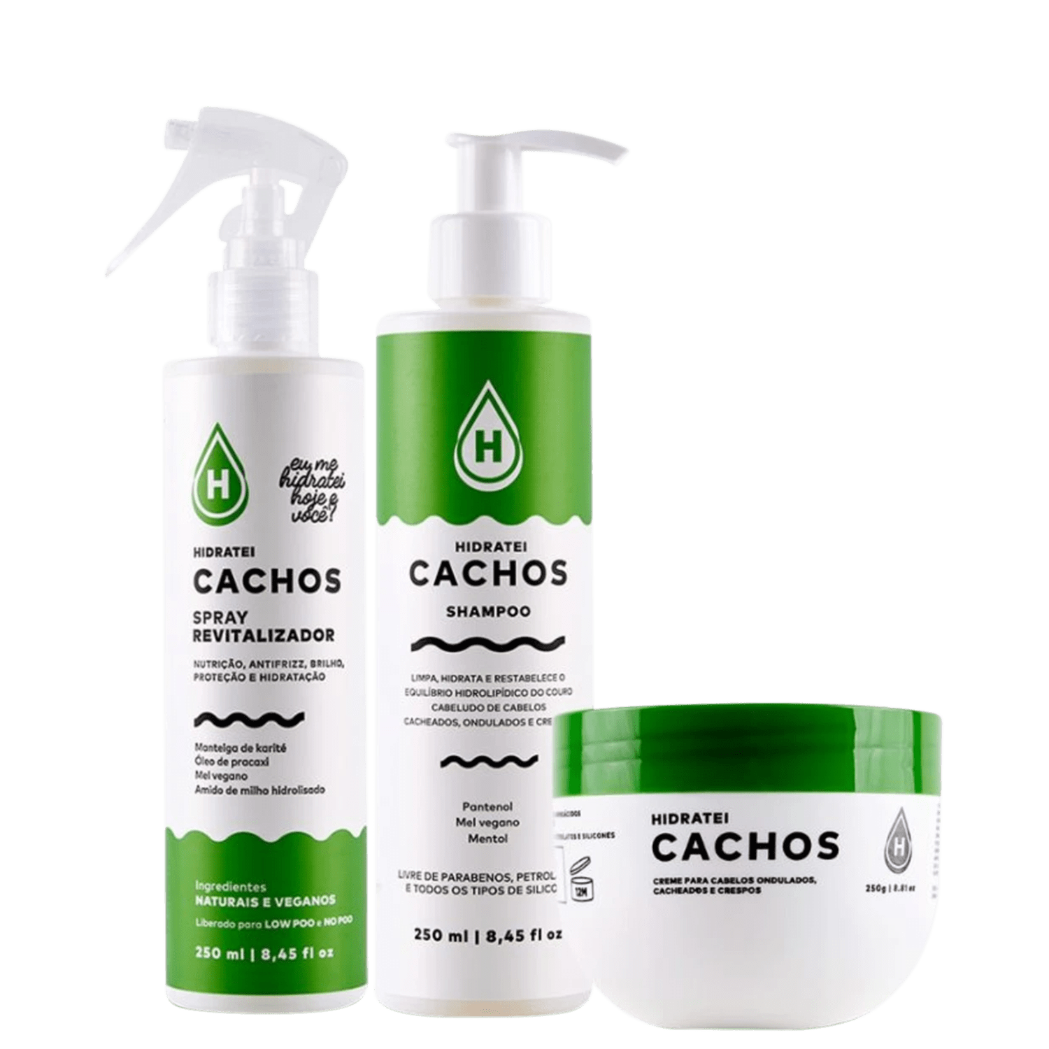 Kit Hidratei Cachos Triple (3 Produtos)