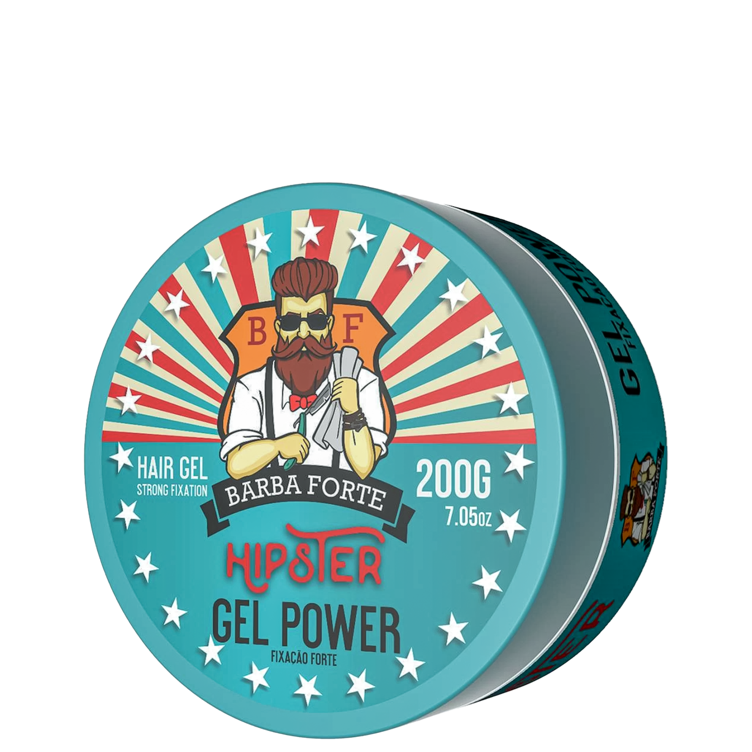 Barba Forte Hipster Power - Gel Fixador 200g