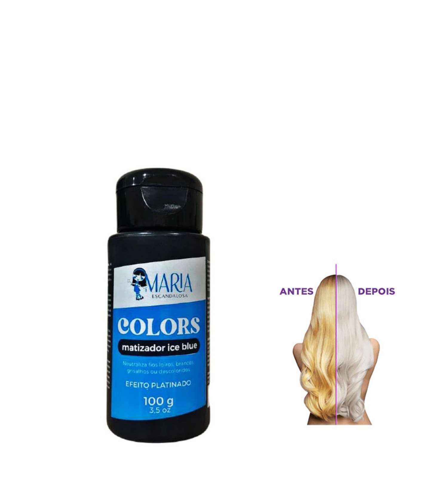 Maria Escandalosa Matizador Ice Blue - Efeito Platinado 100g