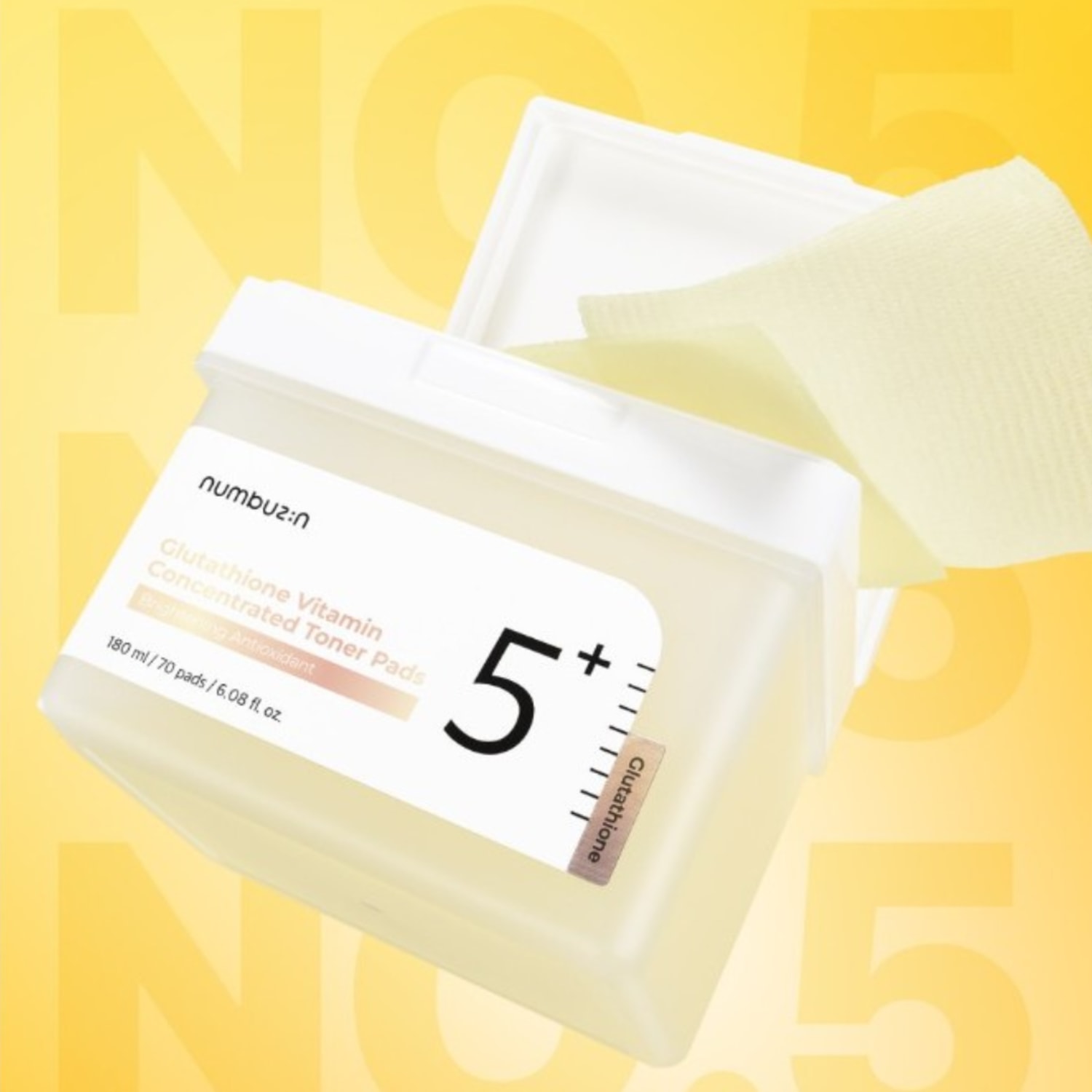 NUMBUZIN No.5+ Toner Pad Concentrado de Vitamina com Glutationa (70 Pads) 180ml