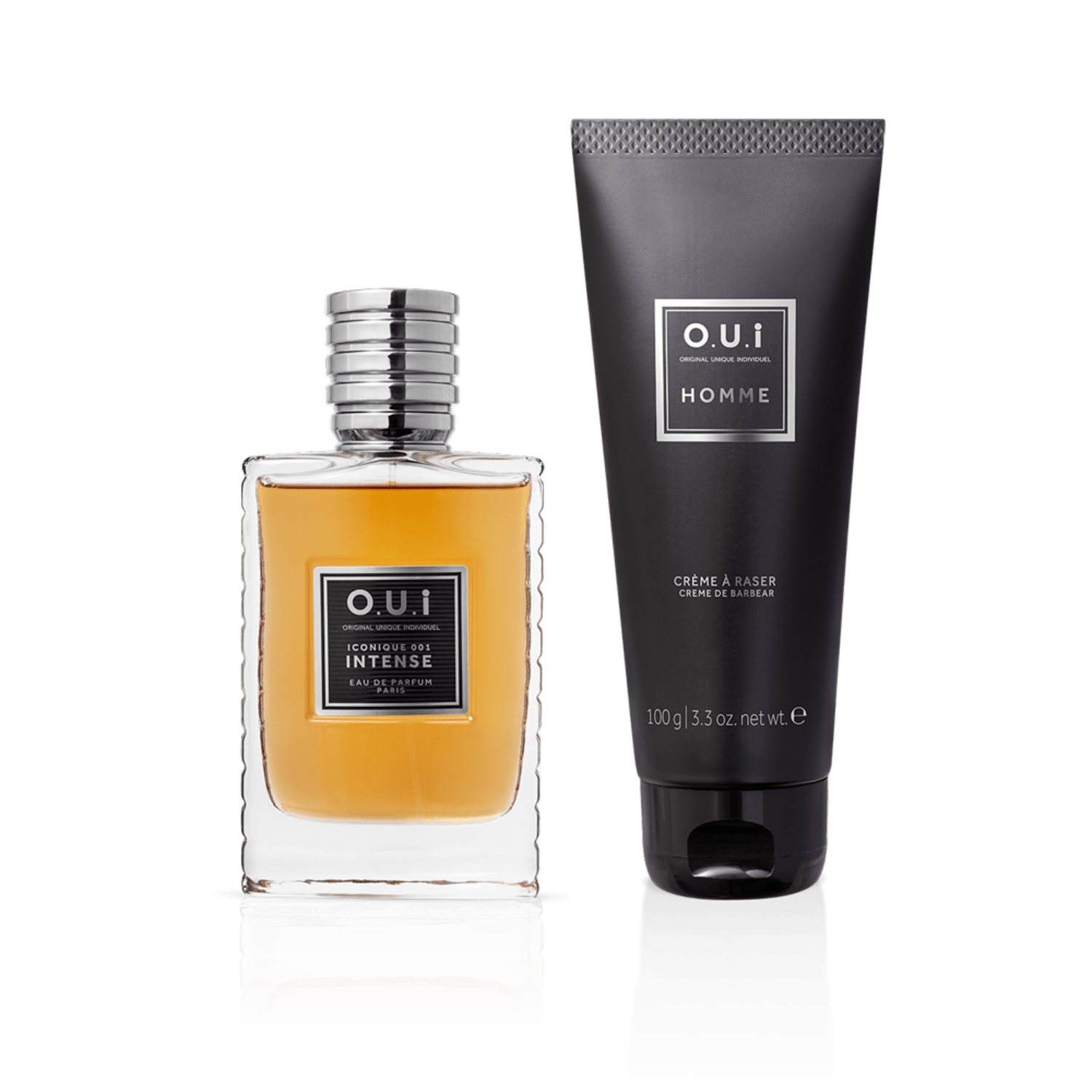 Combo Iconique 001 Intense Eau de Parfum 75 ml + Creme de Barbear Homme 100g