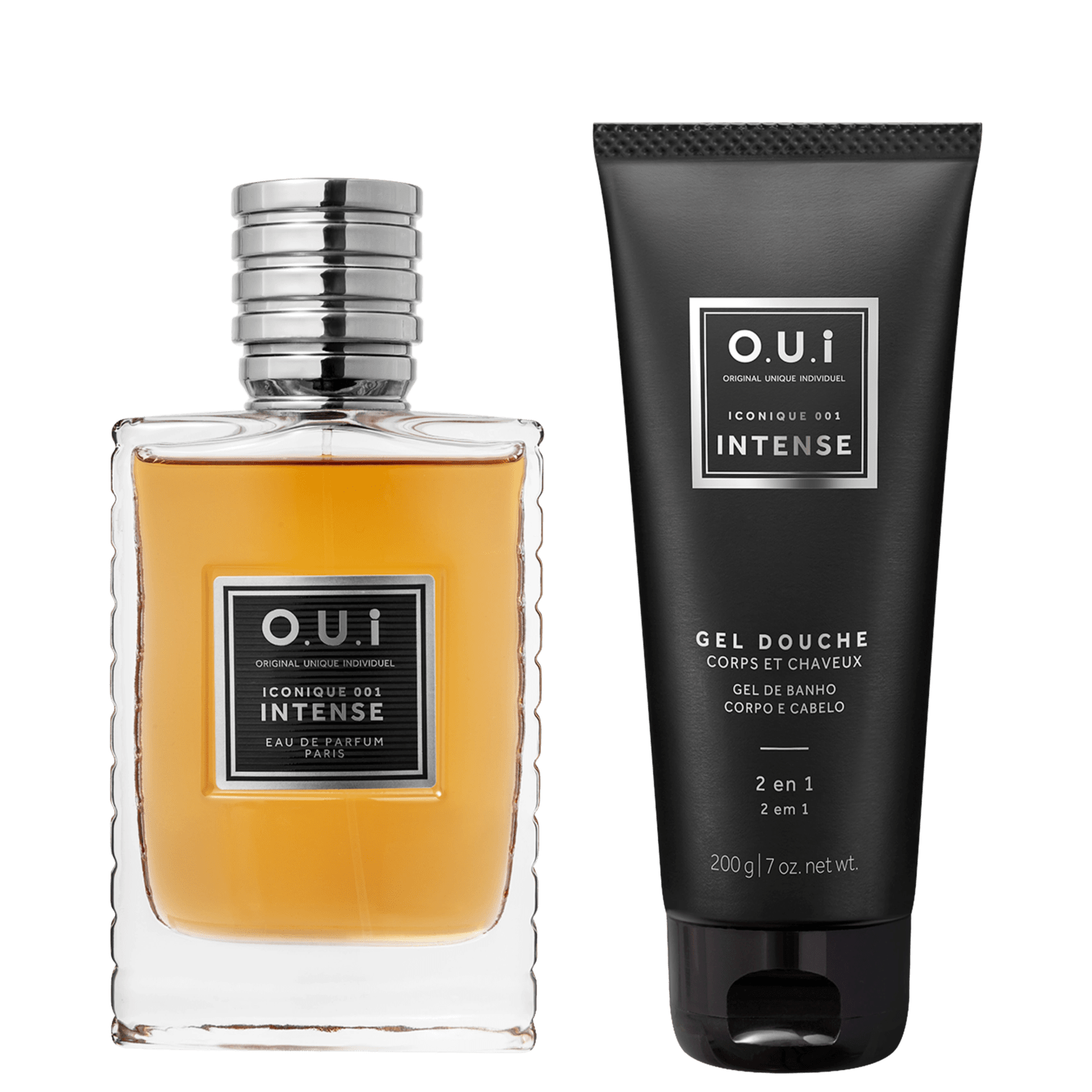 Combo Iconique 001 Intense: Eau De Parfum 75ml + Gel de Banho Corpo e Cabelo 2 em 1 200g