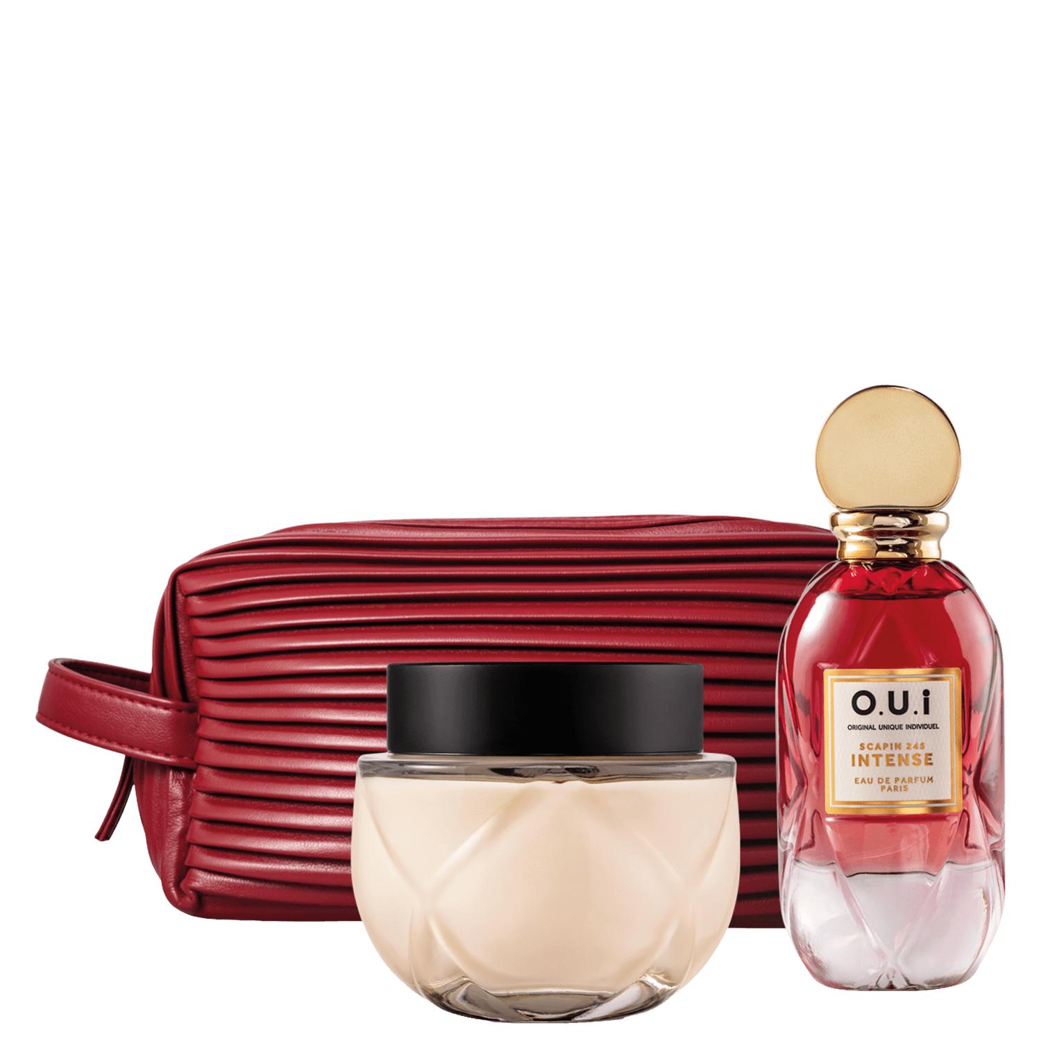 Conjunto Scapin 245 Intense O.U.i Feminino - Eau De Parfum 75ml + Creme Hidratante Desodorante 200g + Nécessaire