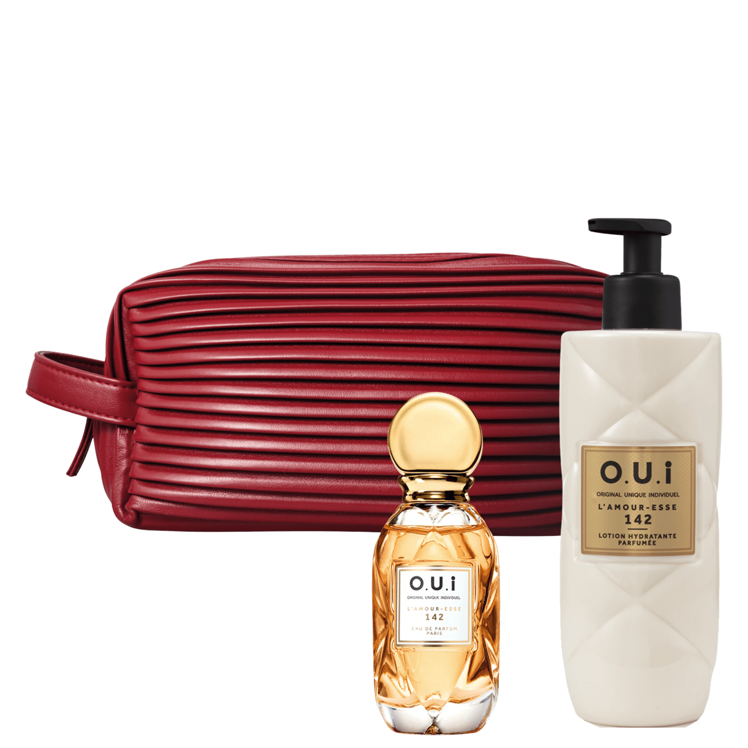 Conjunto L’Amour-Esse 142 O.U.i Feminino - Eau De Parfum 30ml + Creme Hidratante Desodorante 400g + Nécessaire