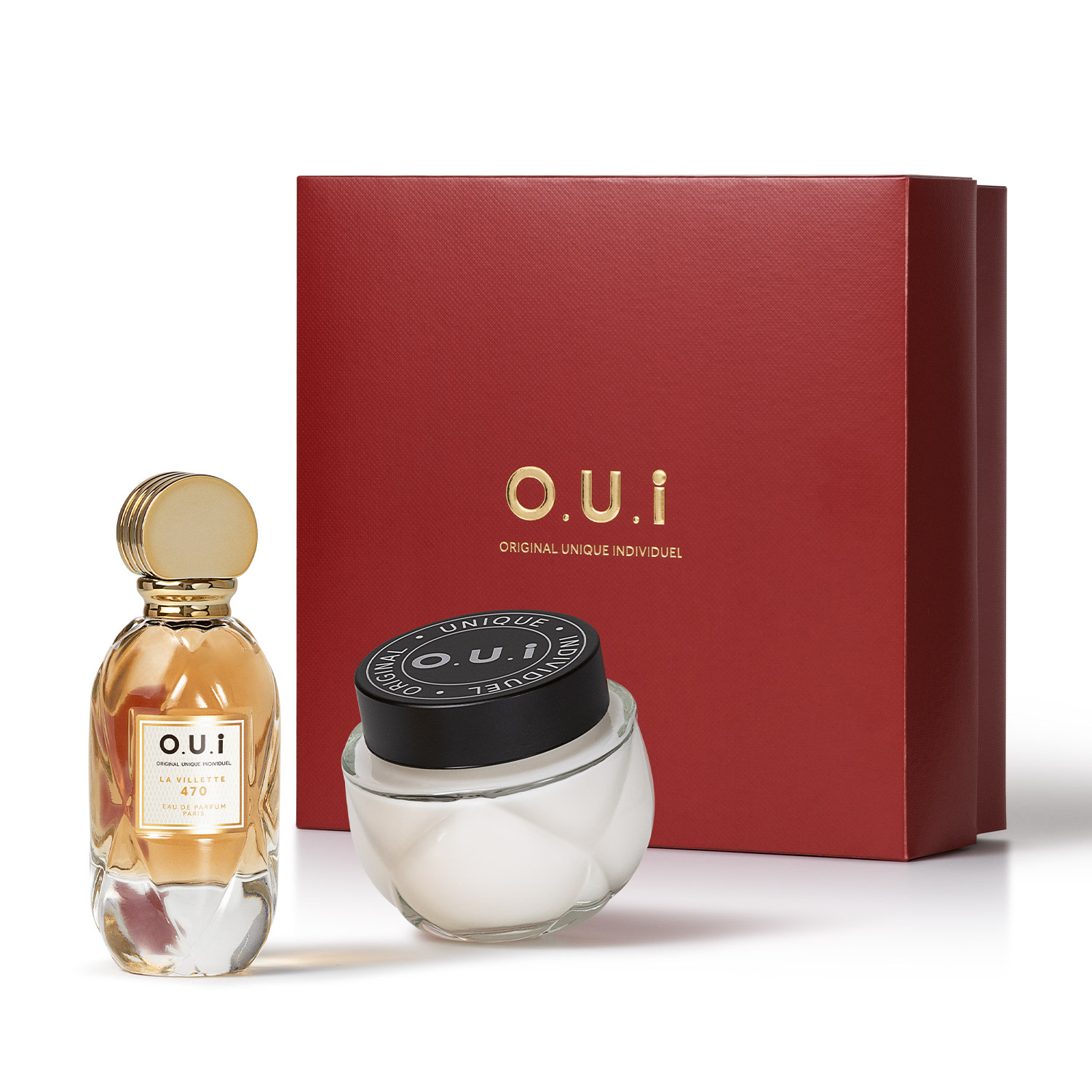Combo O.U.i La Villette 470 Eau de Parfum 75ml + Hidratante Desodorante Crème Riche 200g + Caixa