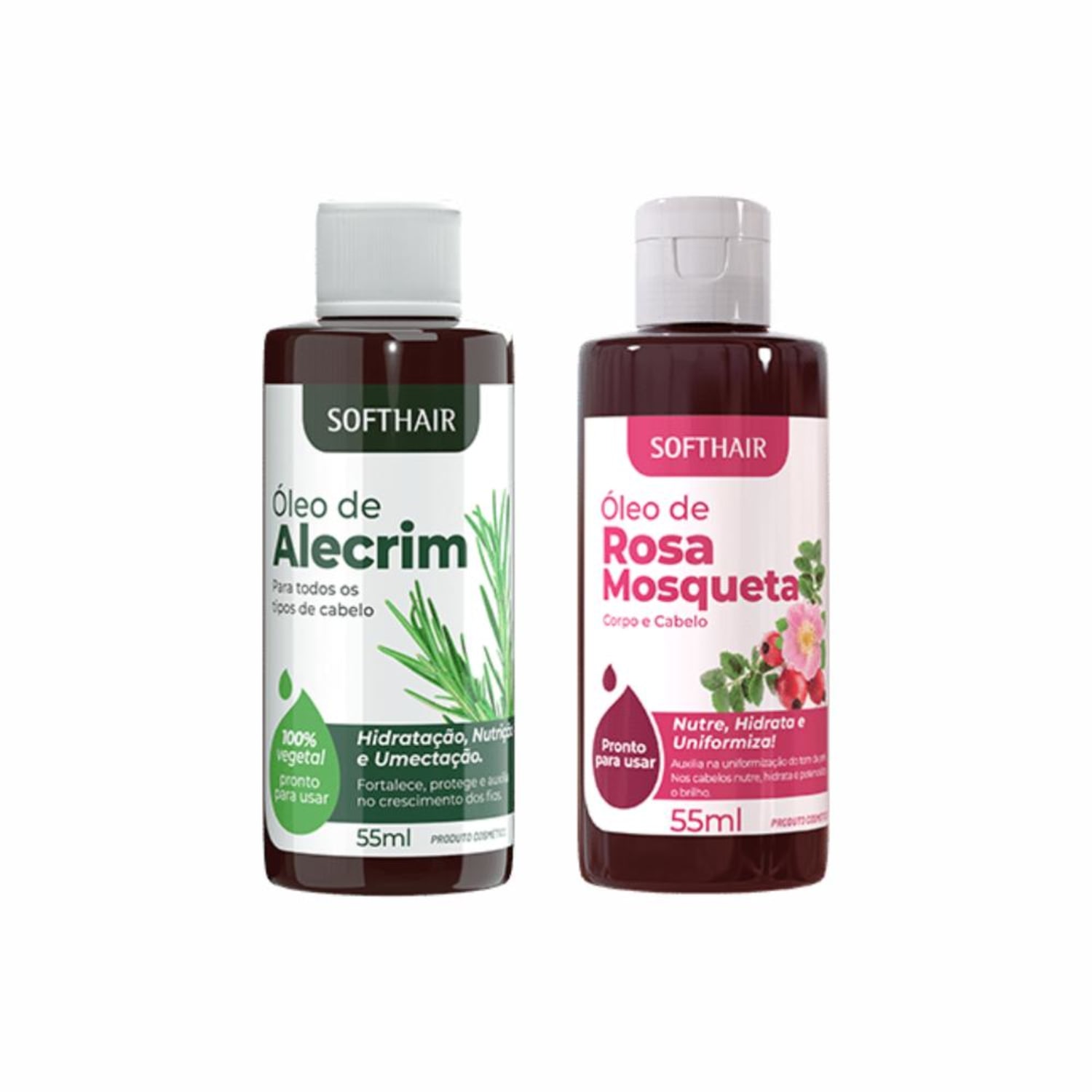 Óleo De Alecrim E Rosa Mosqueta Softhair Umectação Capilar