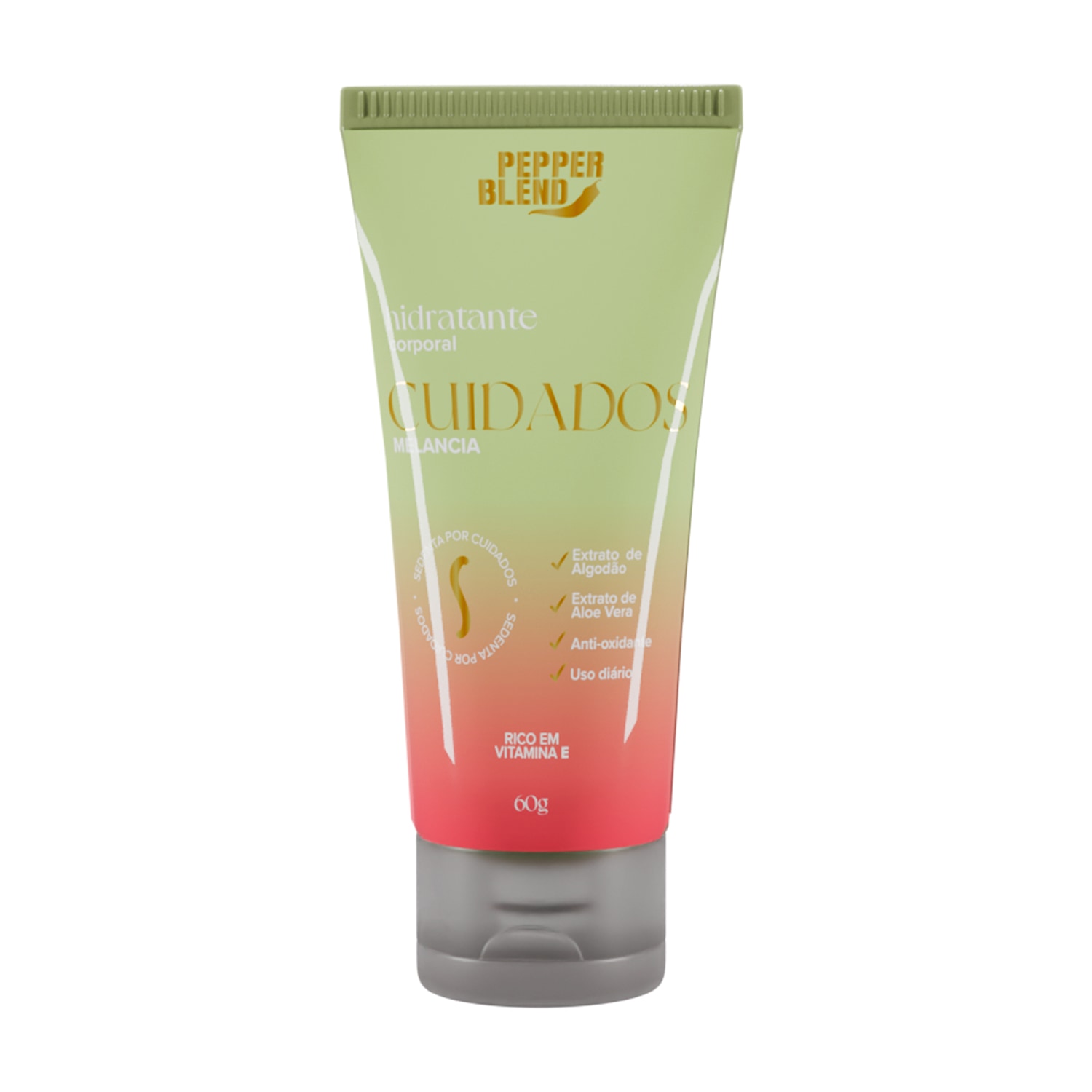 Creme Hidratante Corporal de Melancia Toque Aveludado e Refrescante Sedenta por Cuidados 60g