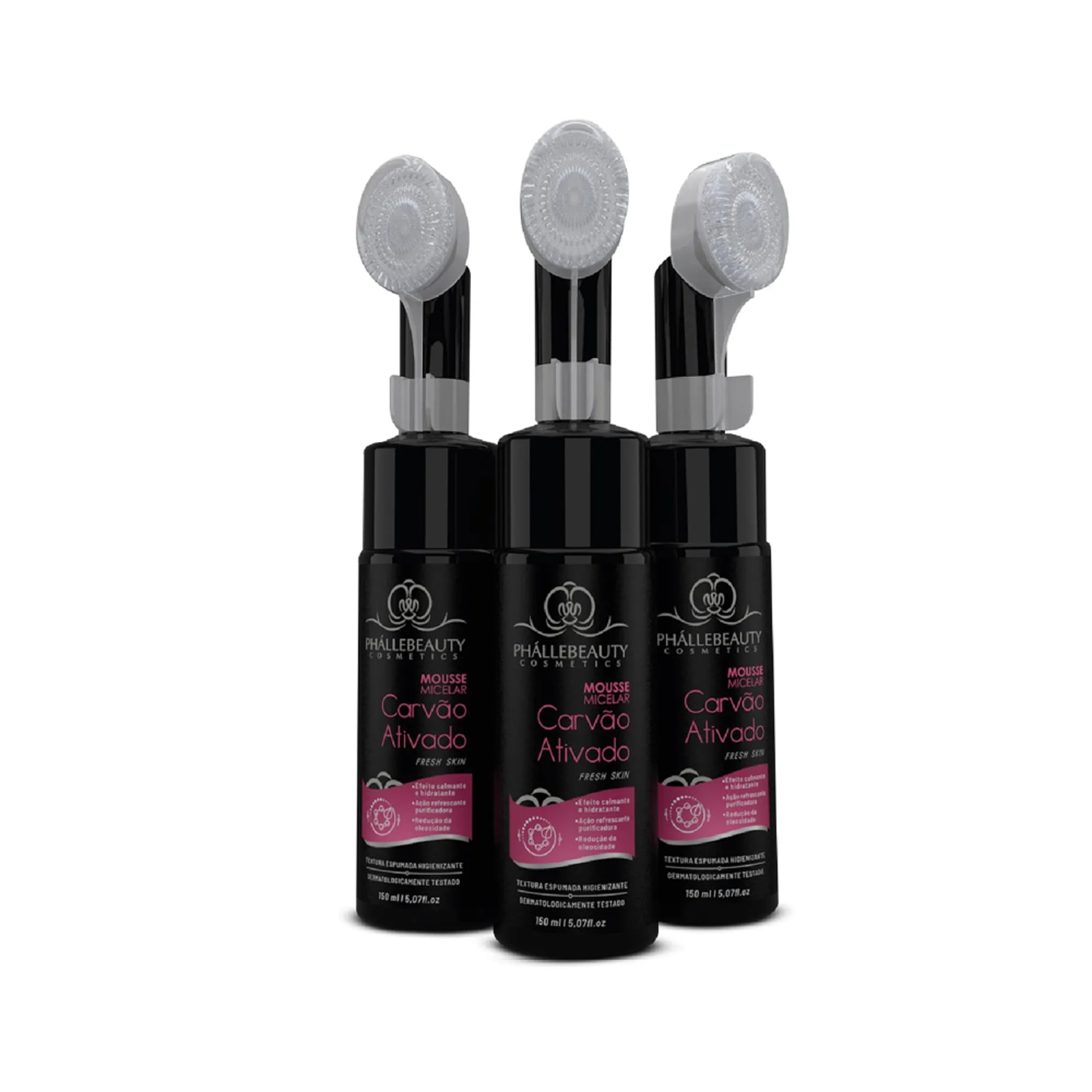 Mousse Micelar Carvao Ativado - Phallebeauty
