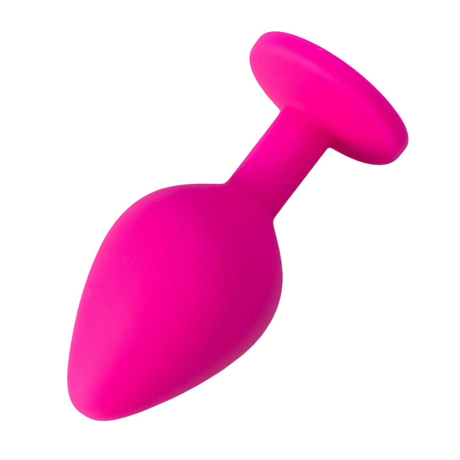 Plug Anal em Silicone Tamanho Pequeno com Pedra Cor PINK