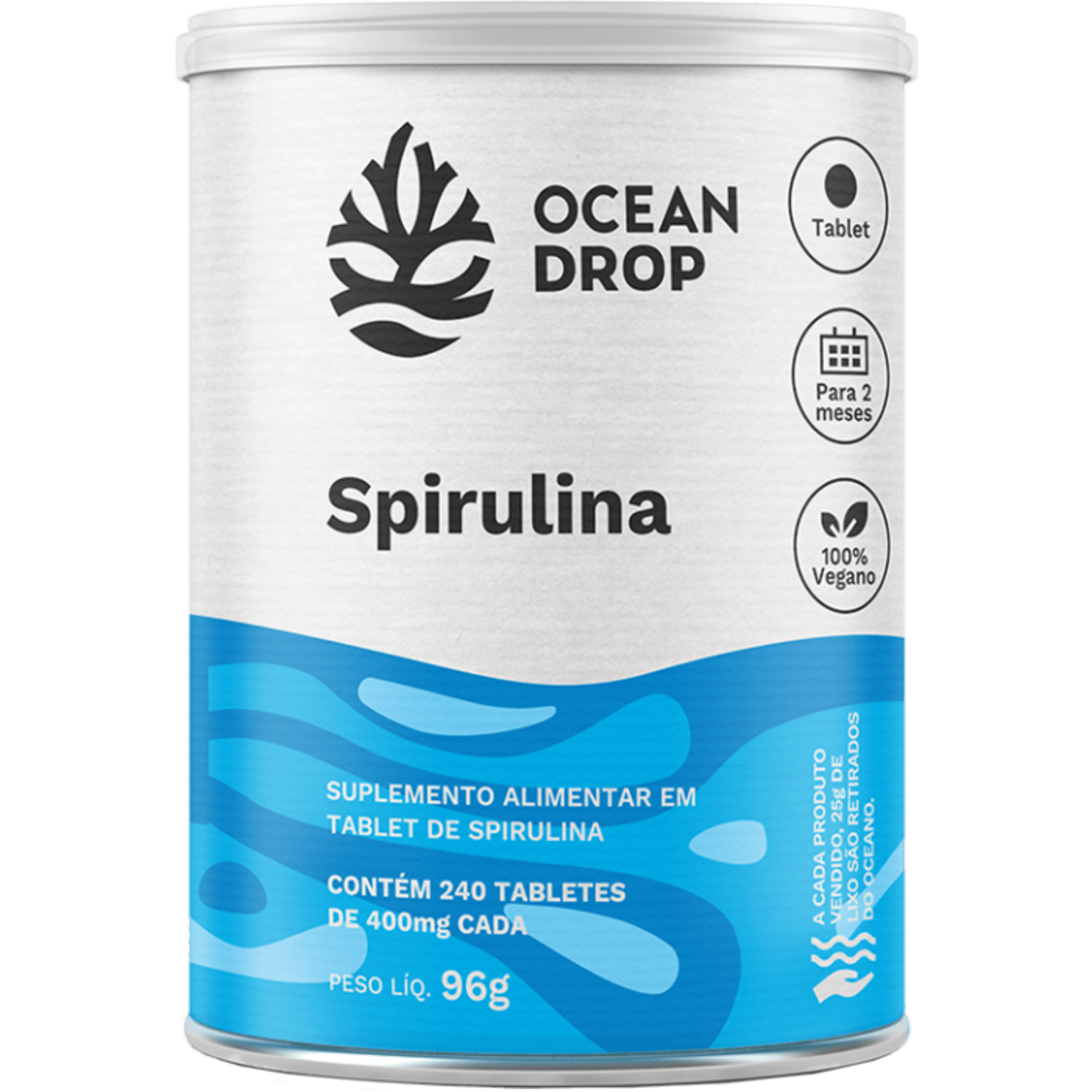 Spirulina 520mg 240 caps Ocean Drop