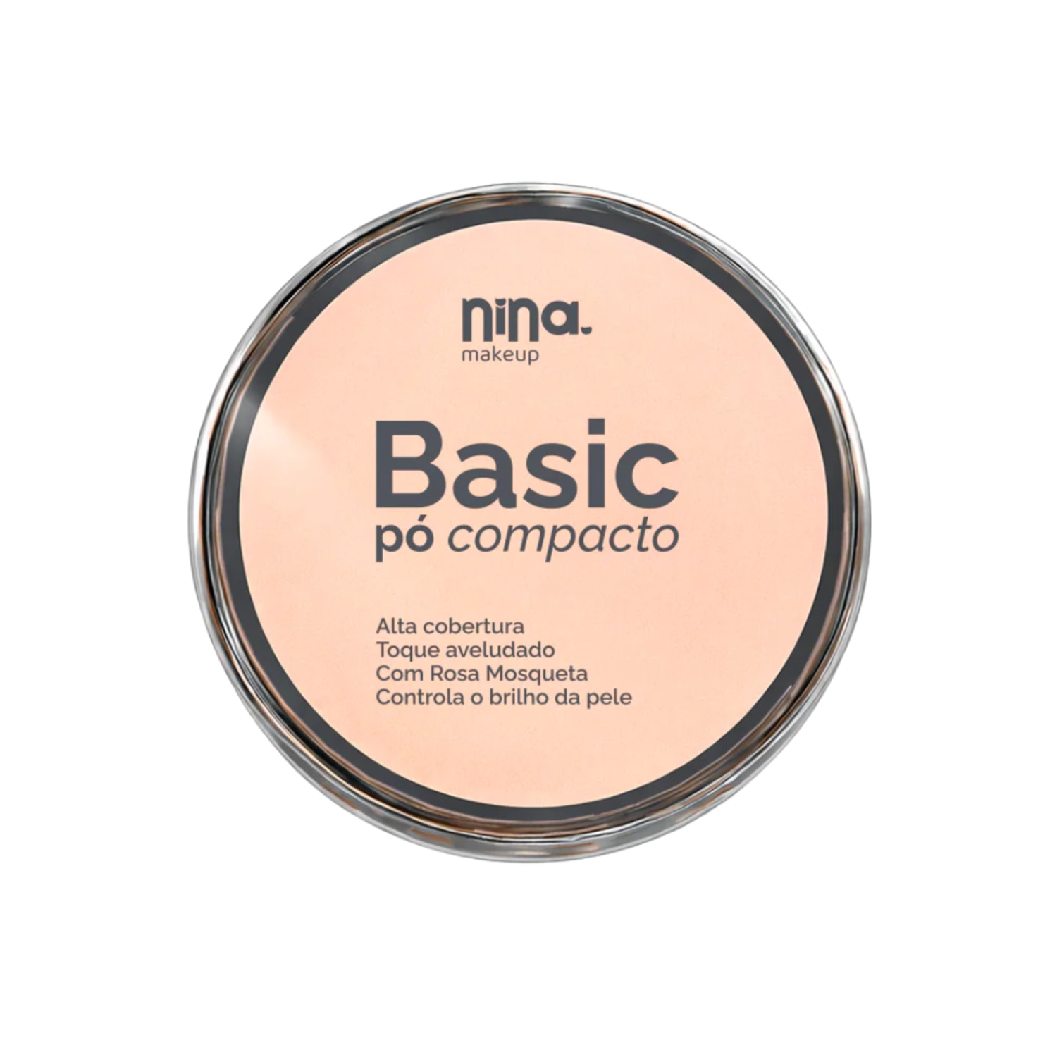 Pó Compacto Basic 9gr Cor:01 - Nina Makeup