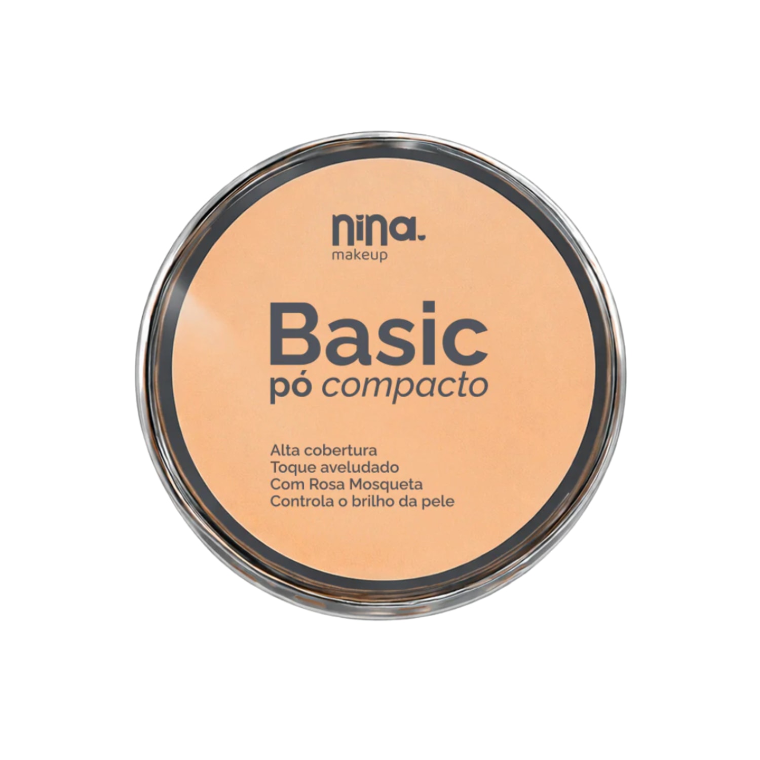 Pó Compacto Basic 9gr Cor:02 - Nina Makeup