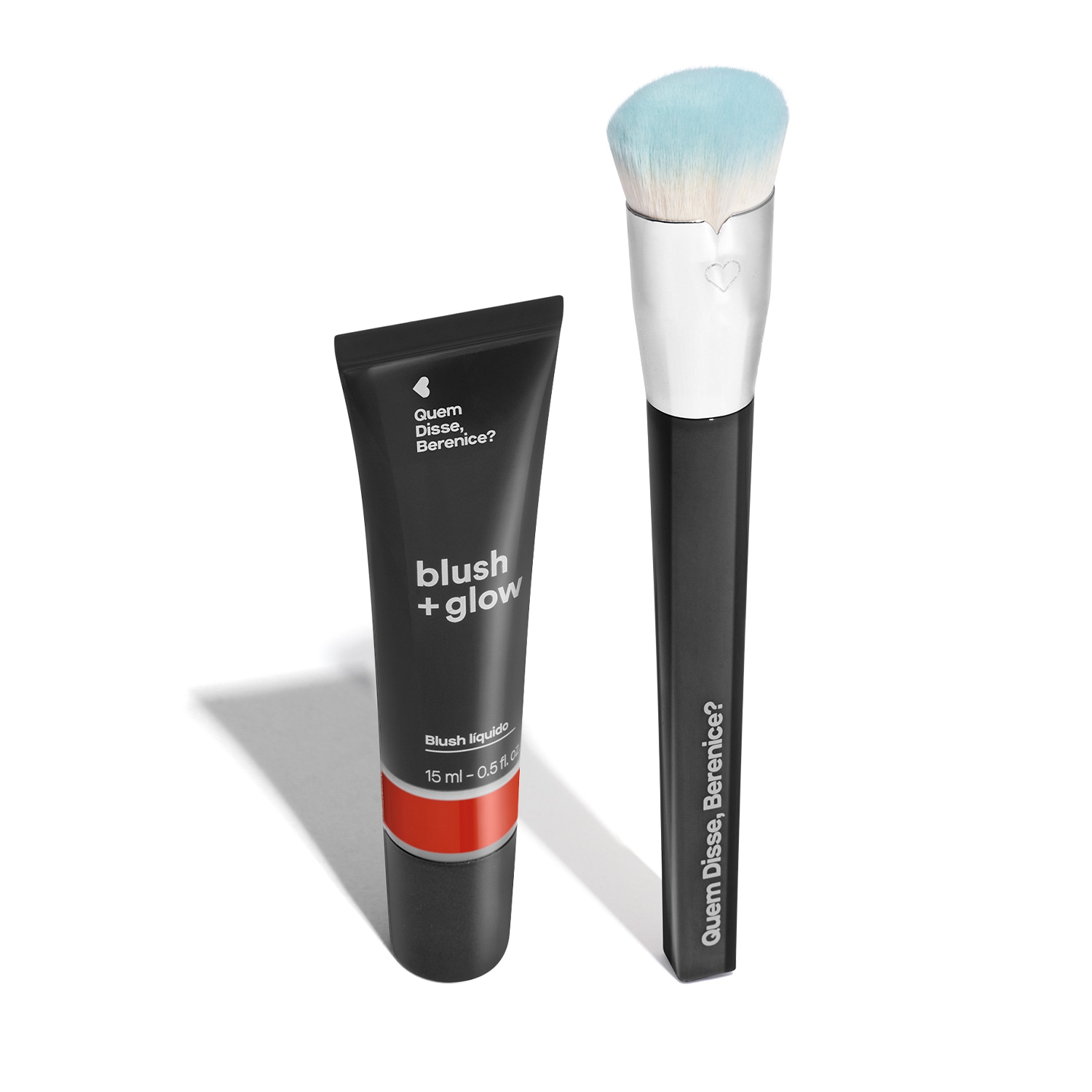 Kit Quem Disse, Berenice? Pincel Super Denso & Blush +Glow Coral Pessegoli (2 Produtos)