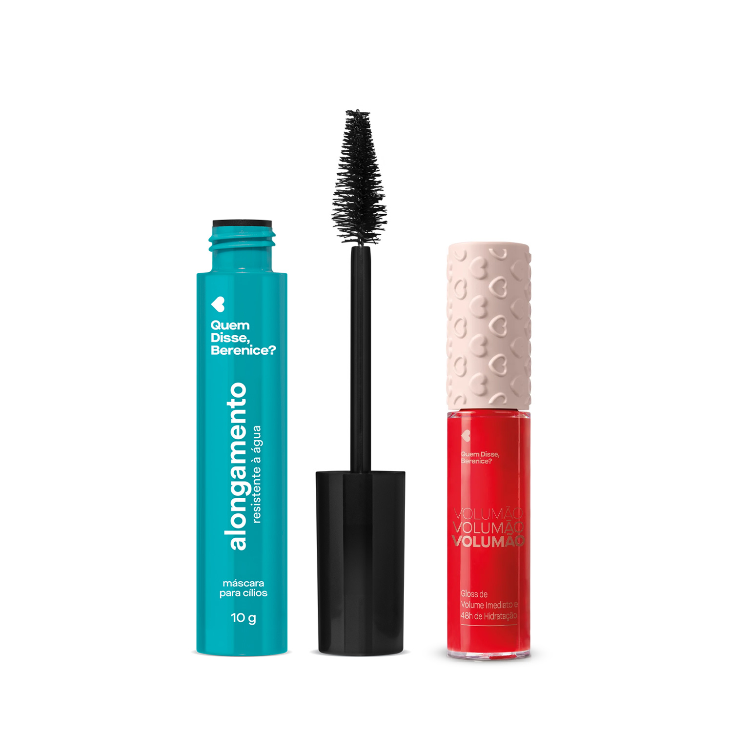 Combo Quem Disse, Berenice?: Gloss Labial Vermelho Volumão 9,5ml + Máscara de Cílios Resistente à Água 10g > Combo Quem Disse, Berenice?: Gloss Labial Vermelho Volumão 9,5ml + Máscara de Cílios Resistente à Água 10g
