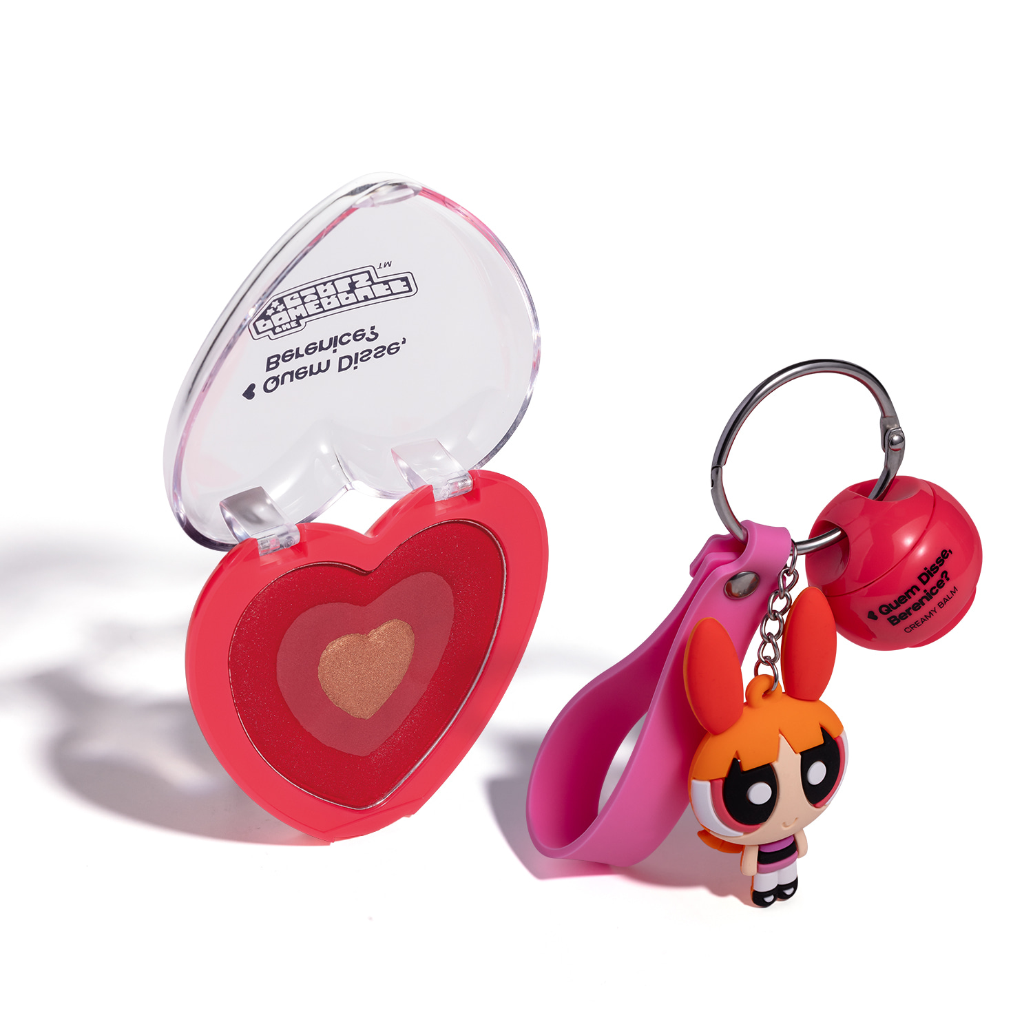 Combo QDB As Meninas Super Poderosas: Blush Compacto 4g + Creamy Balm Labial Vermelho 5g