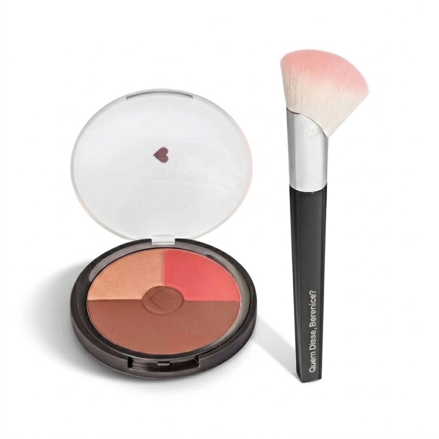 Kit Quem Disse, Berenice? Multiefeitos - Pó Compacto Facial Napolitano 18g + Pincel De Maquiagem