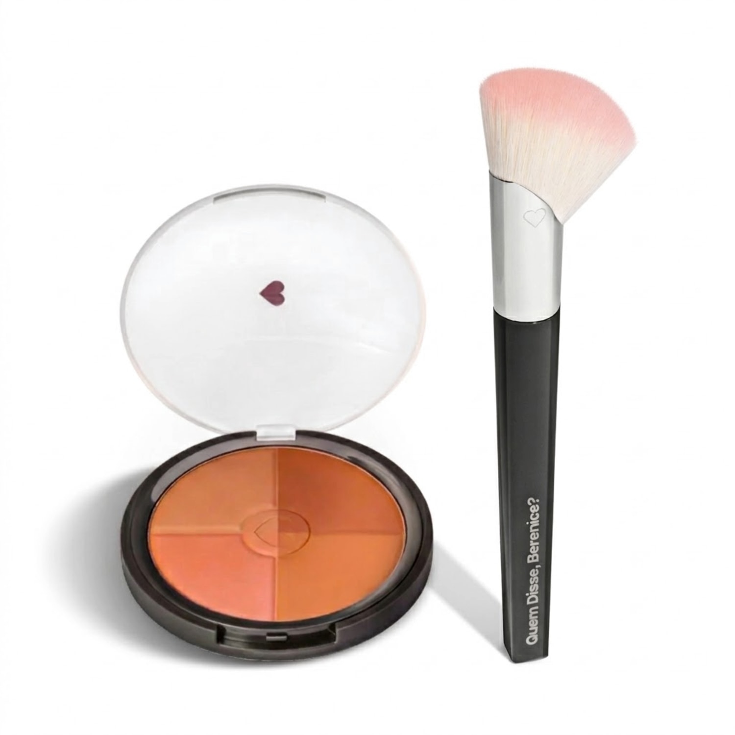 Kit Quem Disse, Berenice? Multiefeitos Bronzer - Pó Compacto Facial 18g + Pincel De Maquiagem
