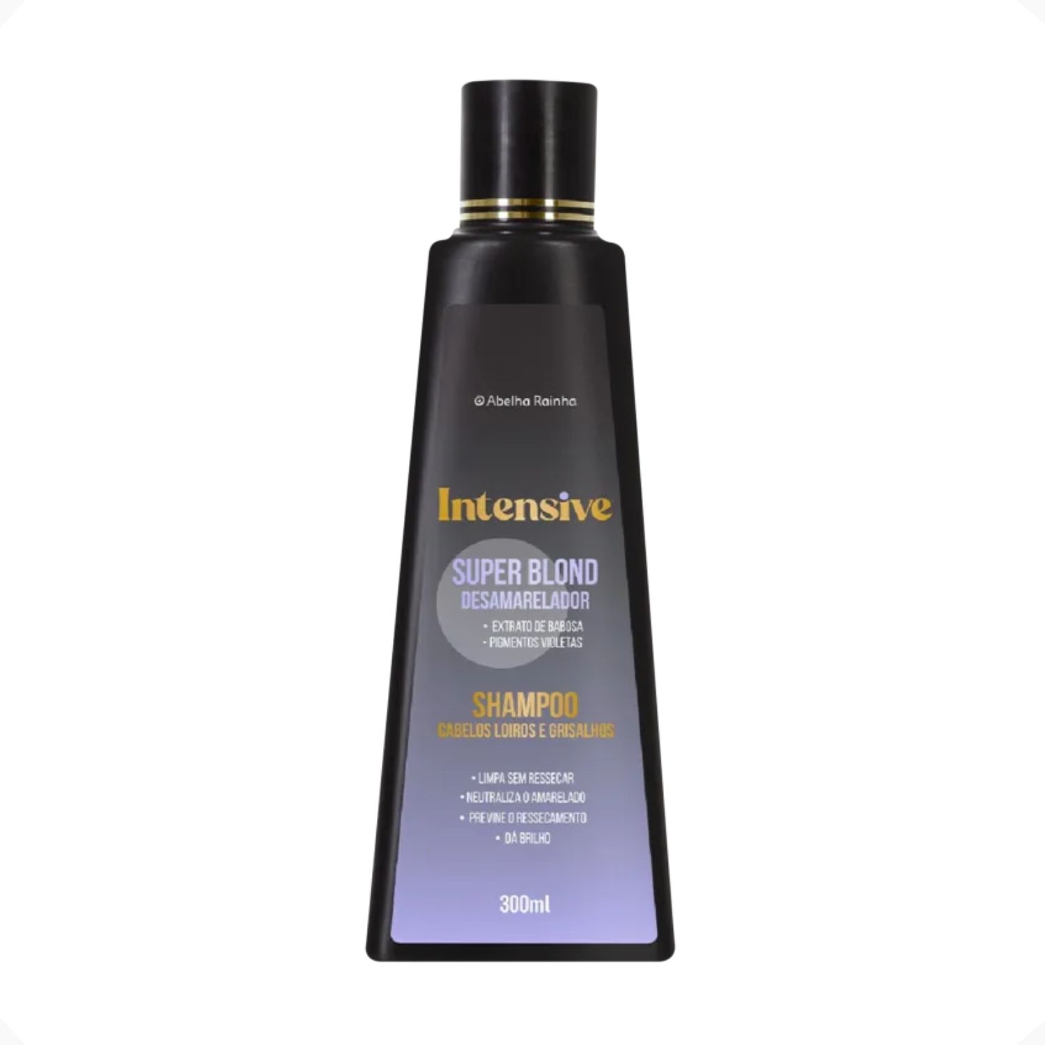 Shampoo Desamarelador Para Cabelos Loiros e Grisalhos Super Blond Intensive Abelha Rainha 300ml REF 1776