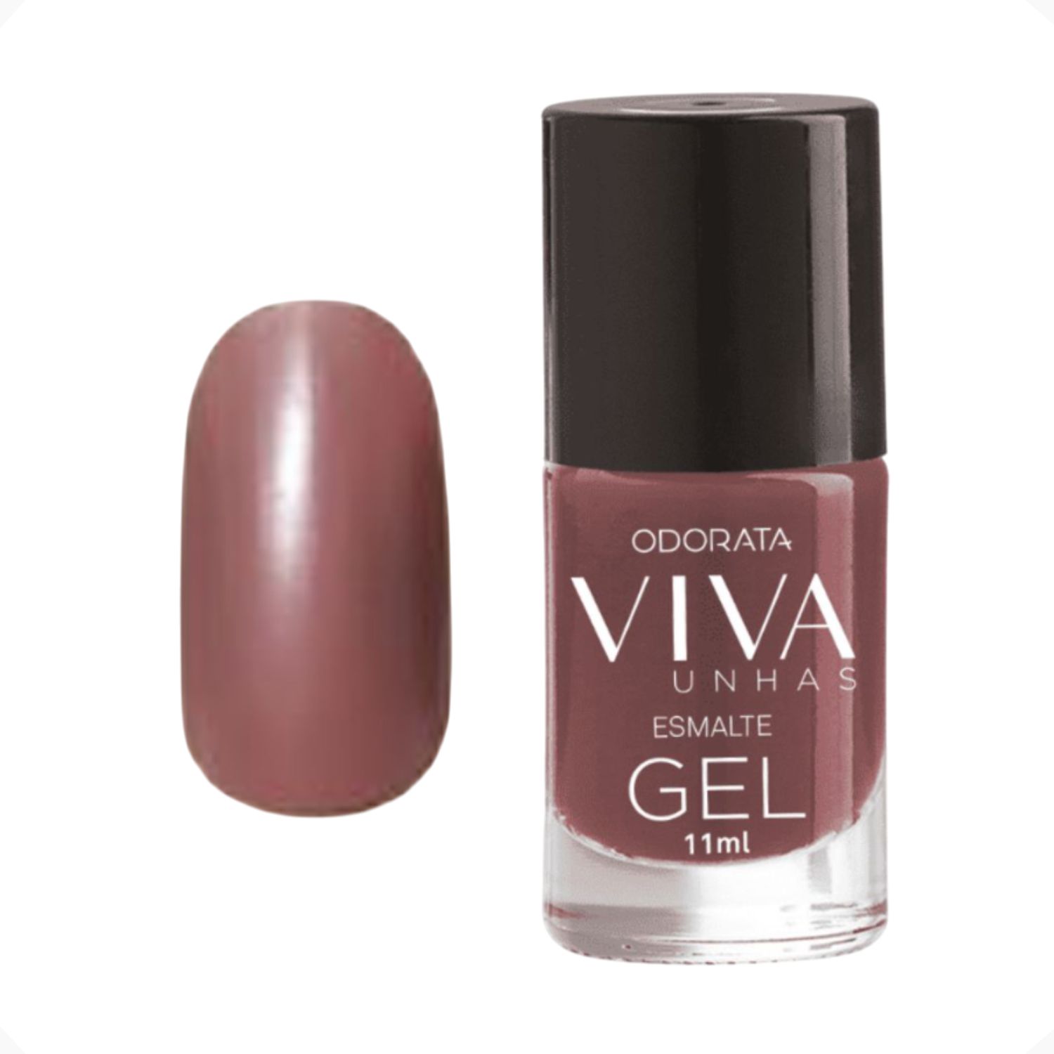 Esmalte Em Gel Castanha Chá Cremoso Não Precisa Cabine Secagem Rápida Hipoalergênico Viva Unhas ODORATA REF 2627