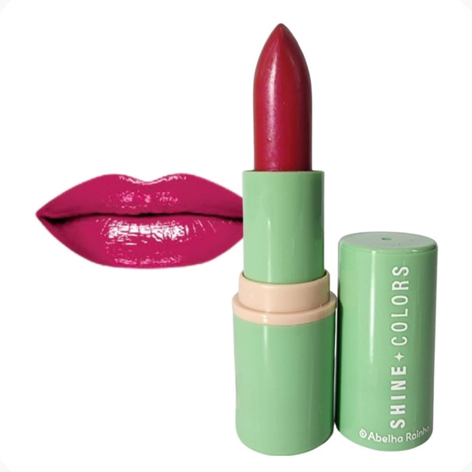 Batom Cremoso Brilho e Sabor Uva Gostinho de Frutas Shine Colors Abelha Rainha REF 2711