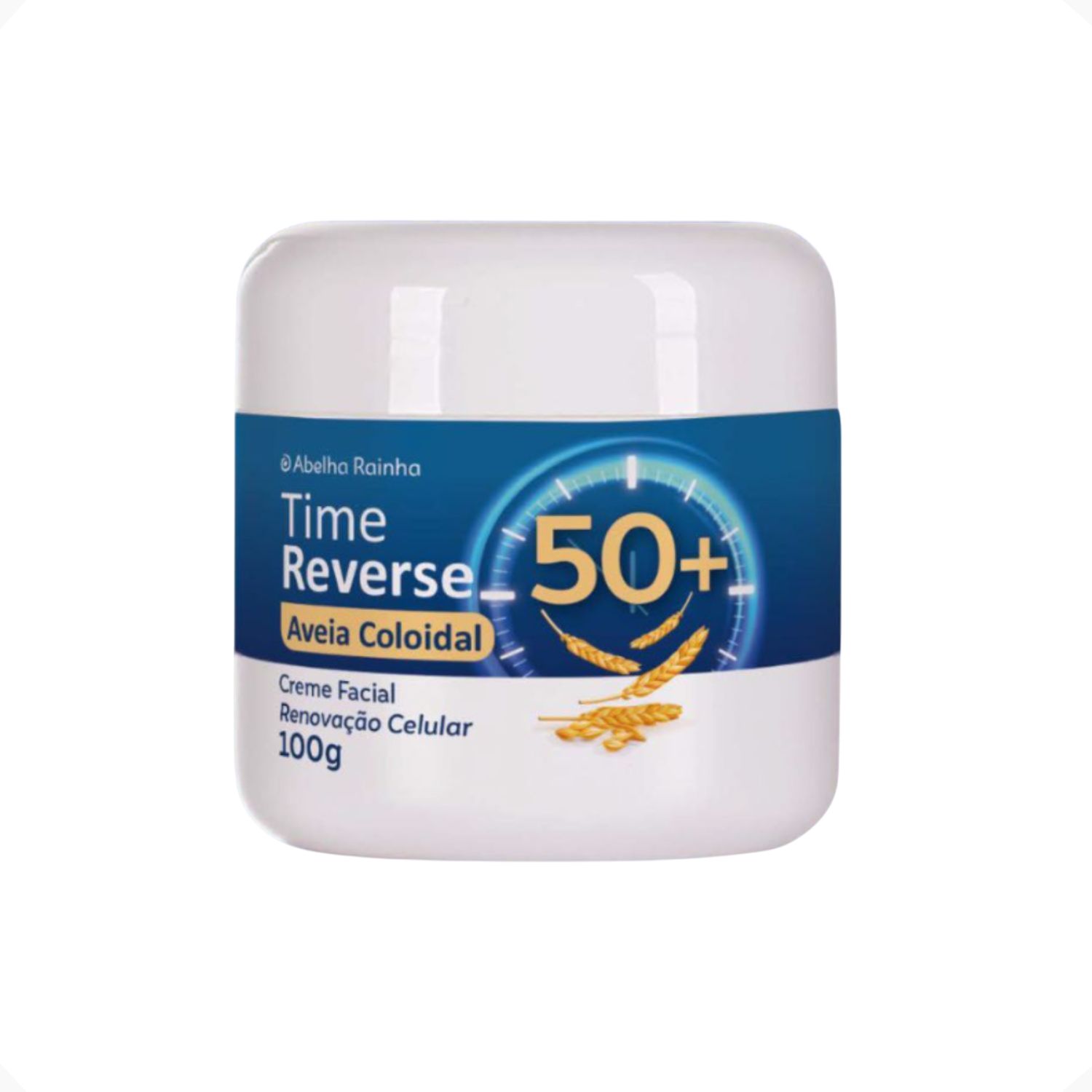 Creme Facial Com Aveia Coloidal Renovação Celular 50+ Time Reverse Abelha Rainha 100g REF 4440