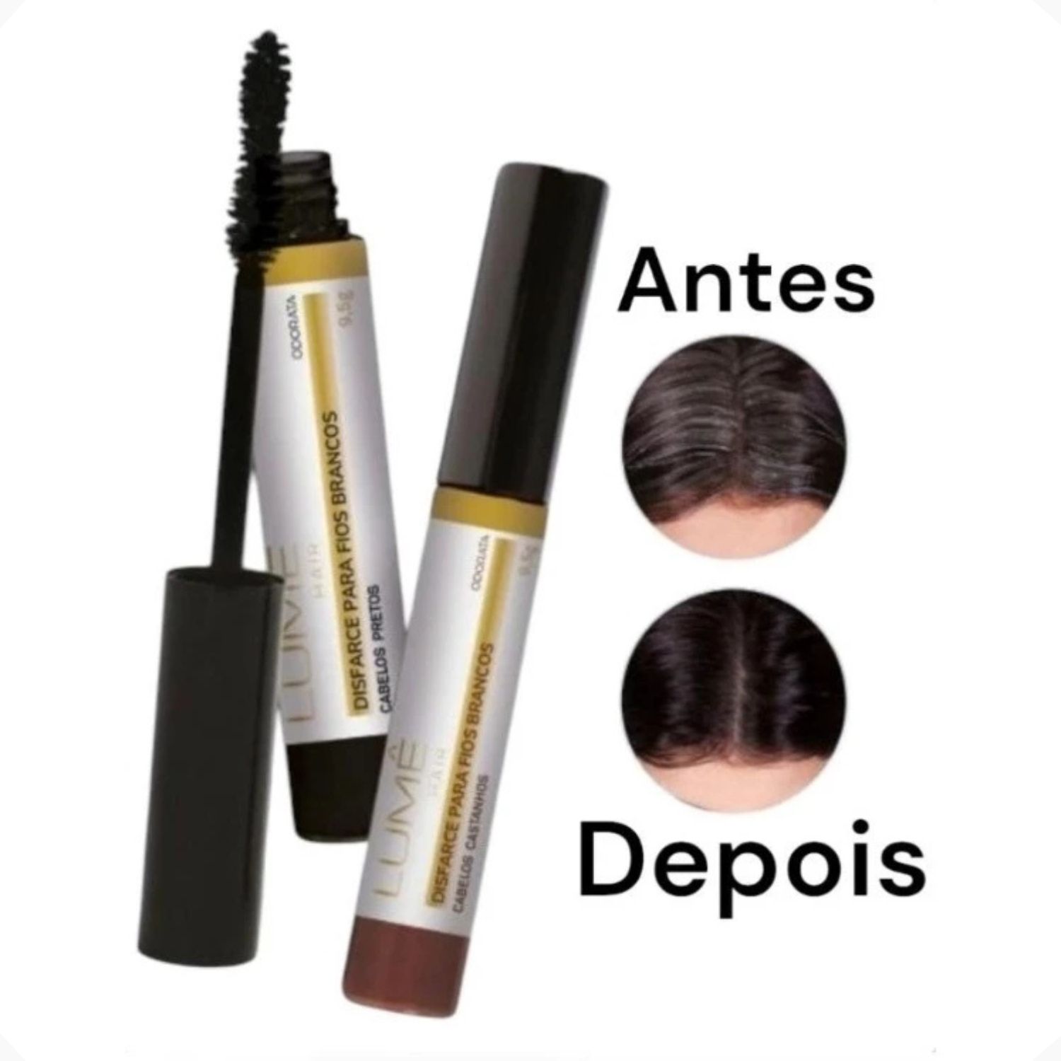 Disfarce Rápido Para Os Fios Brancos Cor Castanho 9,5g Lumê Hair Odorata REF 5310