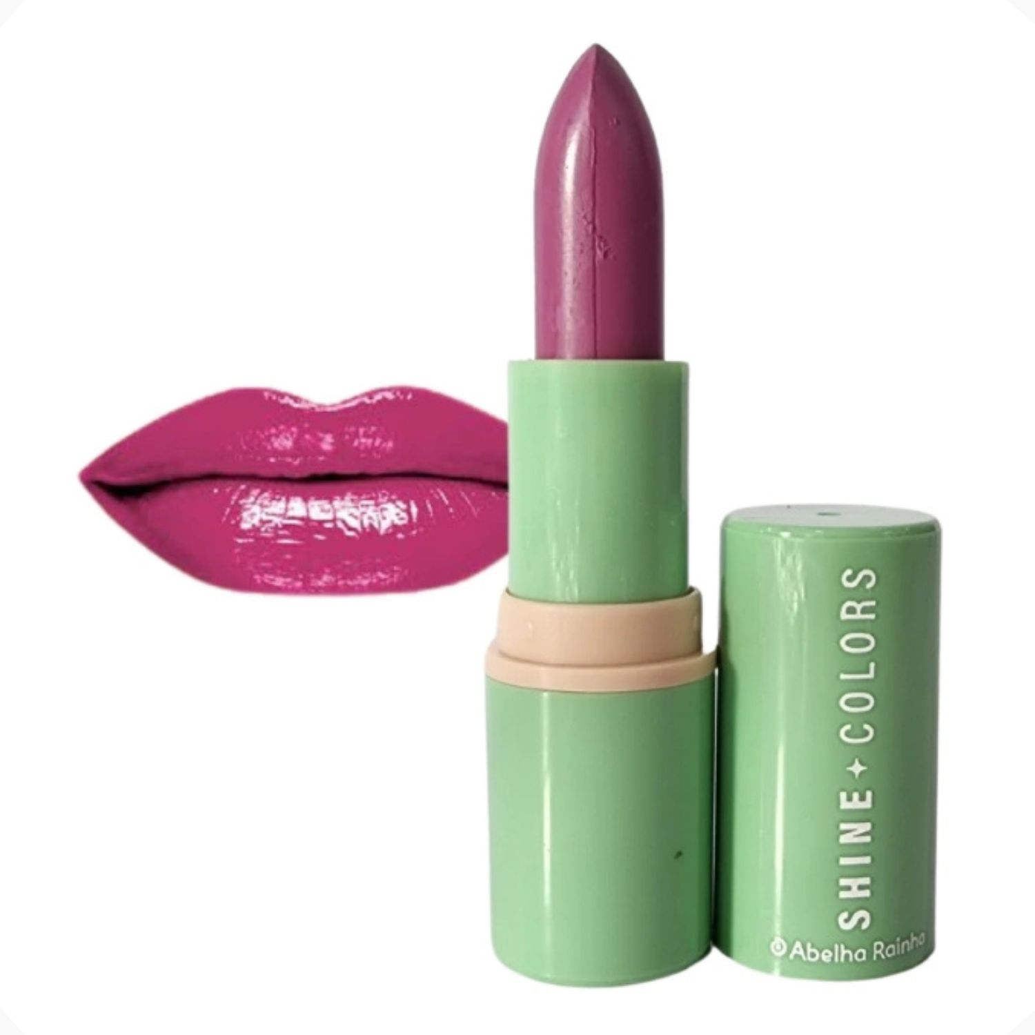 Batom Brilho e Sabor Chiclete Gostinho de Frutas Shine Colors Abelha Rainha 3,7g REF 6663