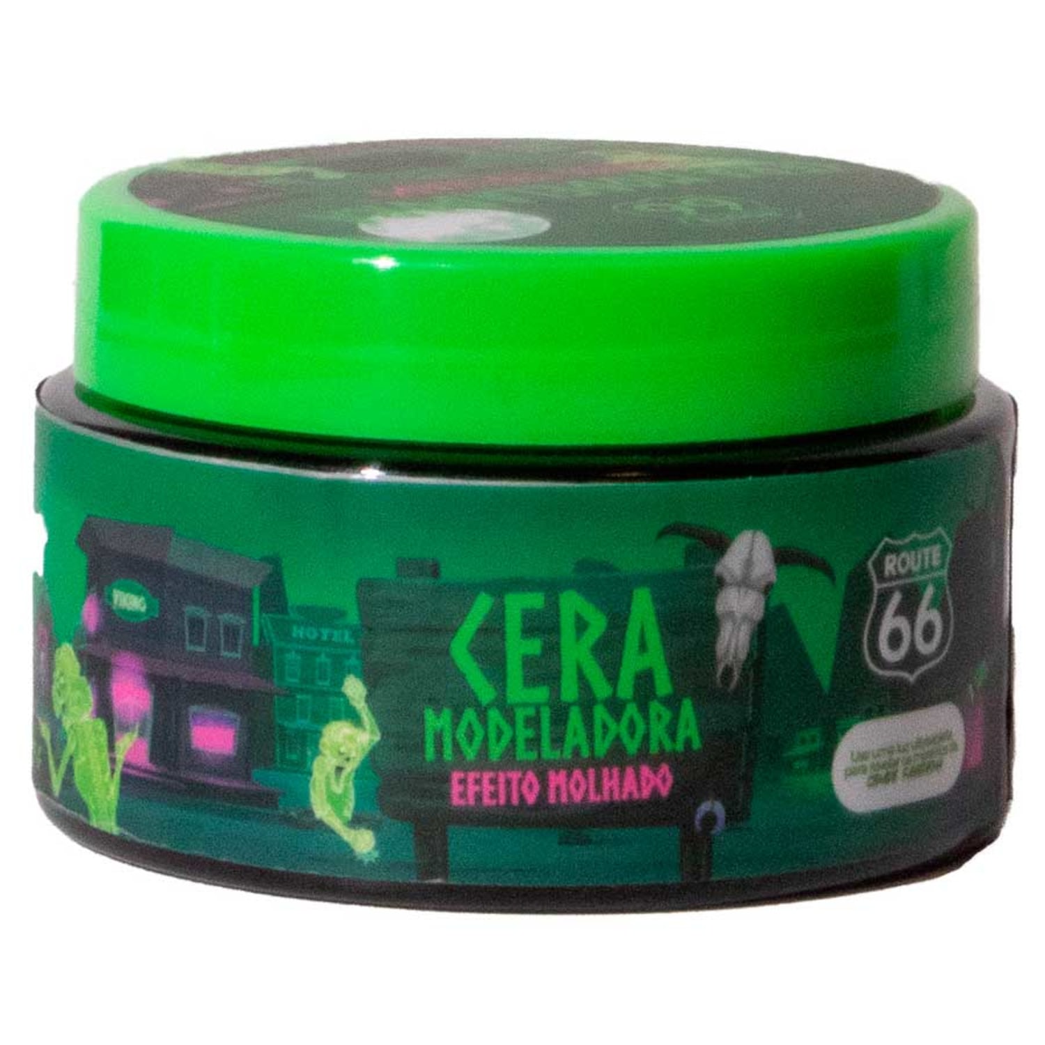 Cera Modeladora GHOST Efeito Molhado Route 66 Filtro UV 100g Viking