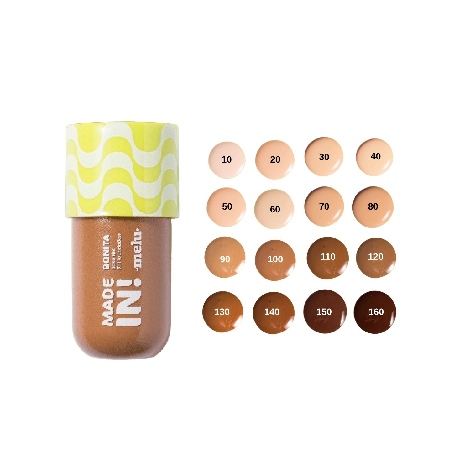 Base Tint Bonita Foundation Made IN! - Melu by Ruby Rose - 140